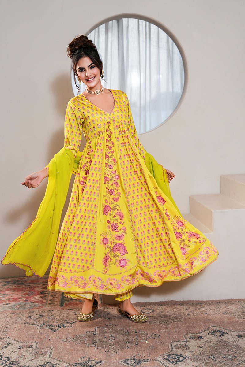 Naaz Mehrunissa Anarkali Set With Dupatta