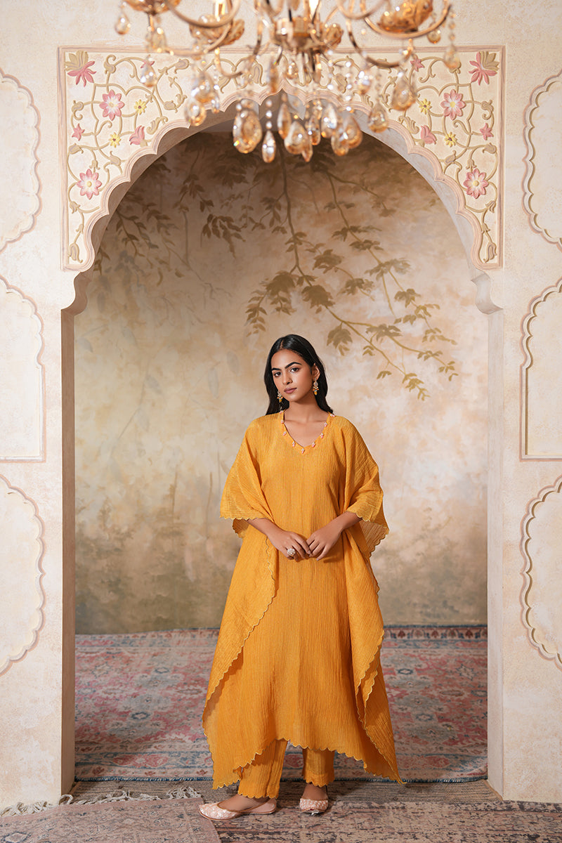 Sunehra Tissue Silk Kaftan