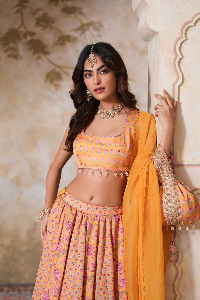 Kesariya Heer Lehenga Set