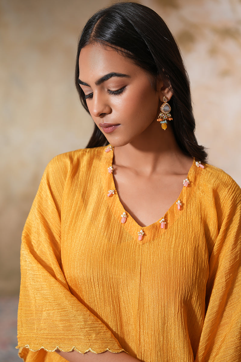 Sunehra Tissue Silk Kaftan