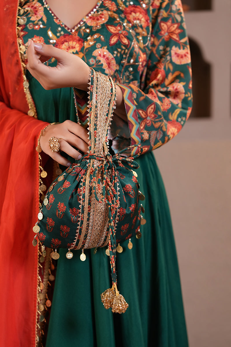 Sabz Chintz Anarkali