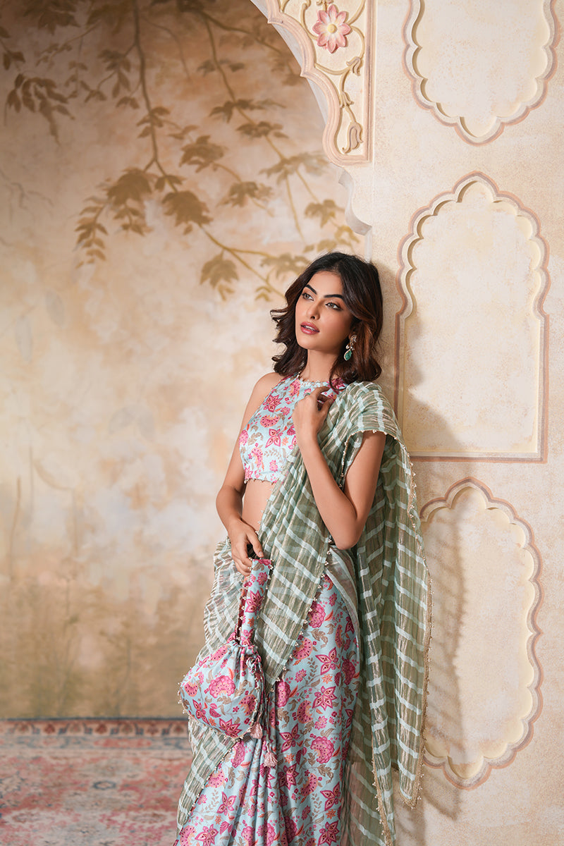 Seher Pearl Tissue Silk Saree