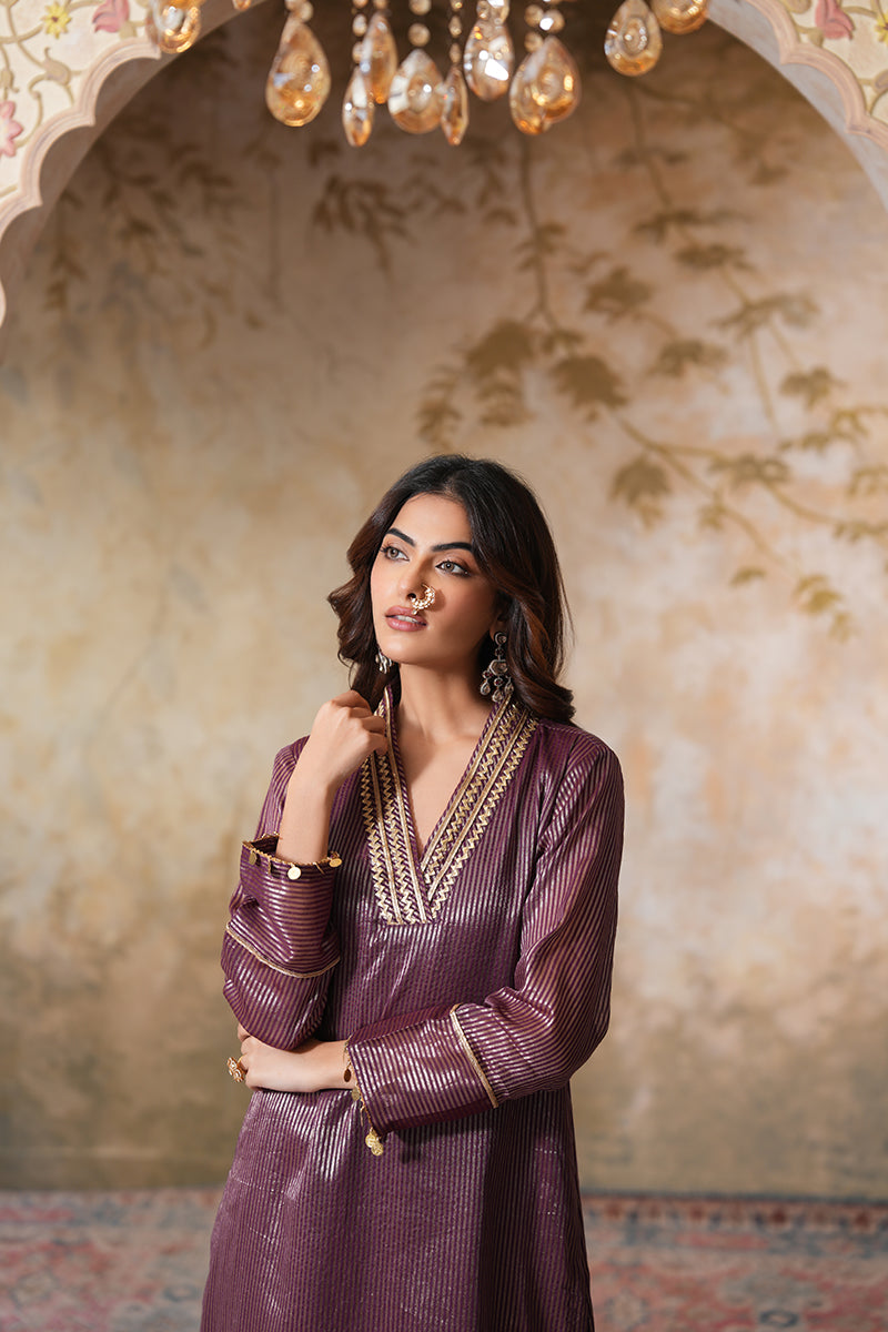 Gauhar Gota Kurta Set With Dupatta