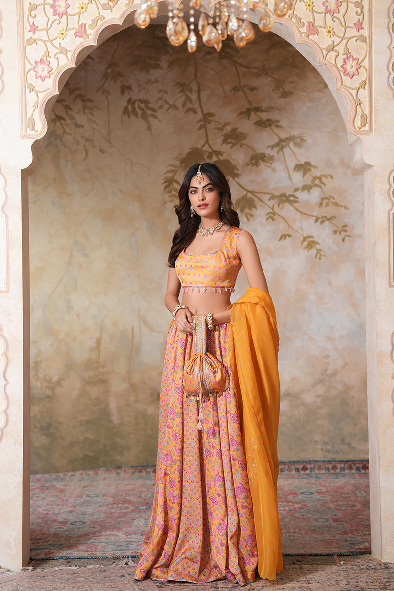 Kesariya Heer Lehenga Set