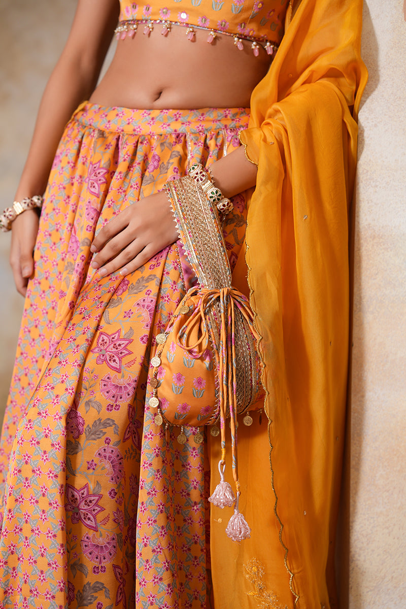 Kesariya Heer Lehenga Set