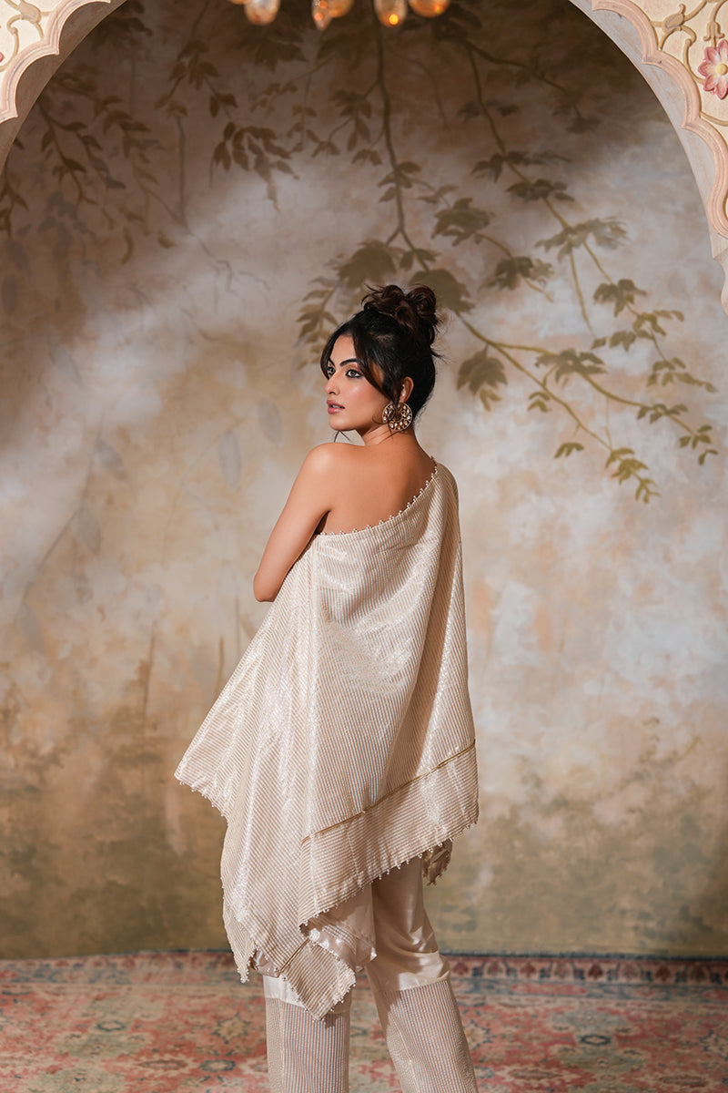 Kohra Tissue Silk Kaftan