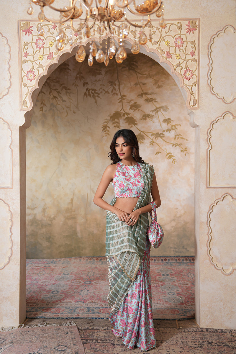 Seher Pearl Tissue Silk Saree