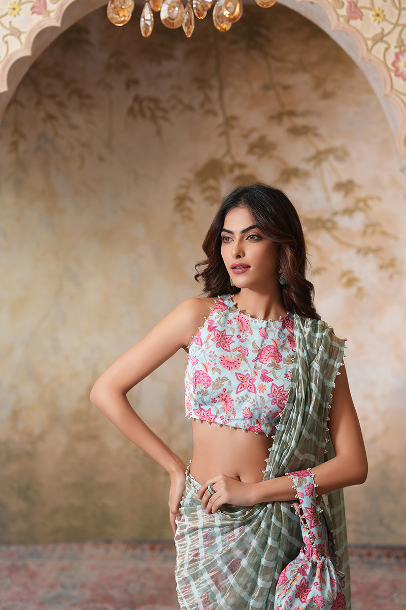 Seher Pearl Tissue Silk Saree