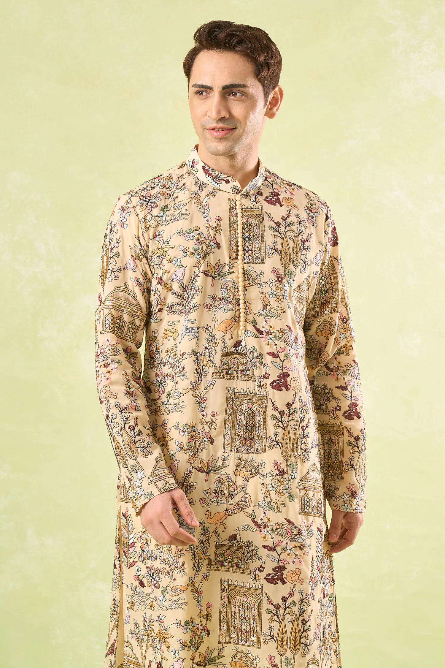 Yellow Embroidered Kurta Set