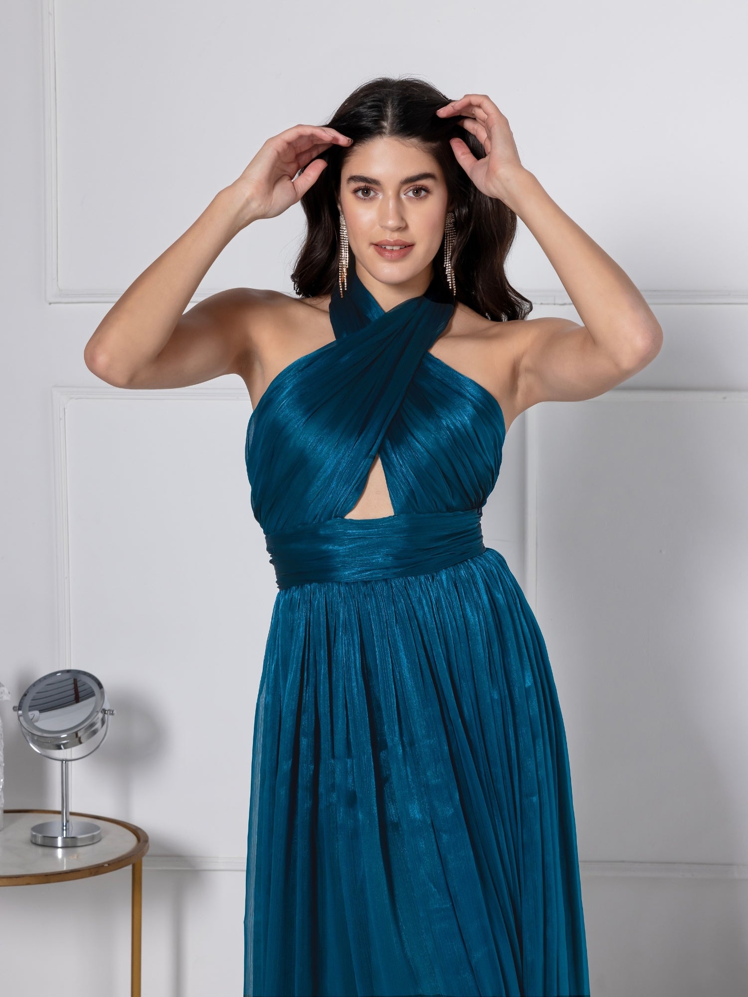 Teal Blue Elegante Gown