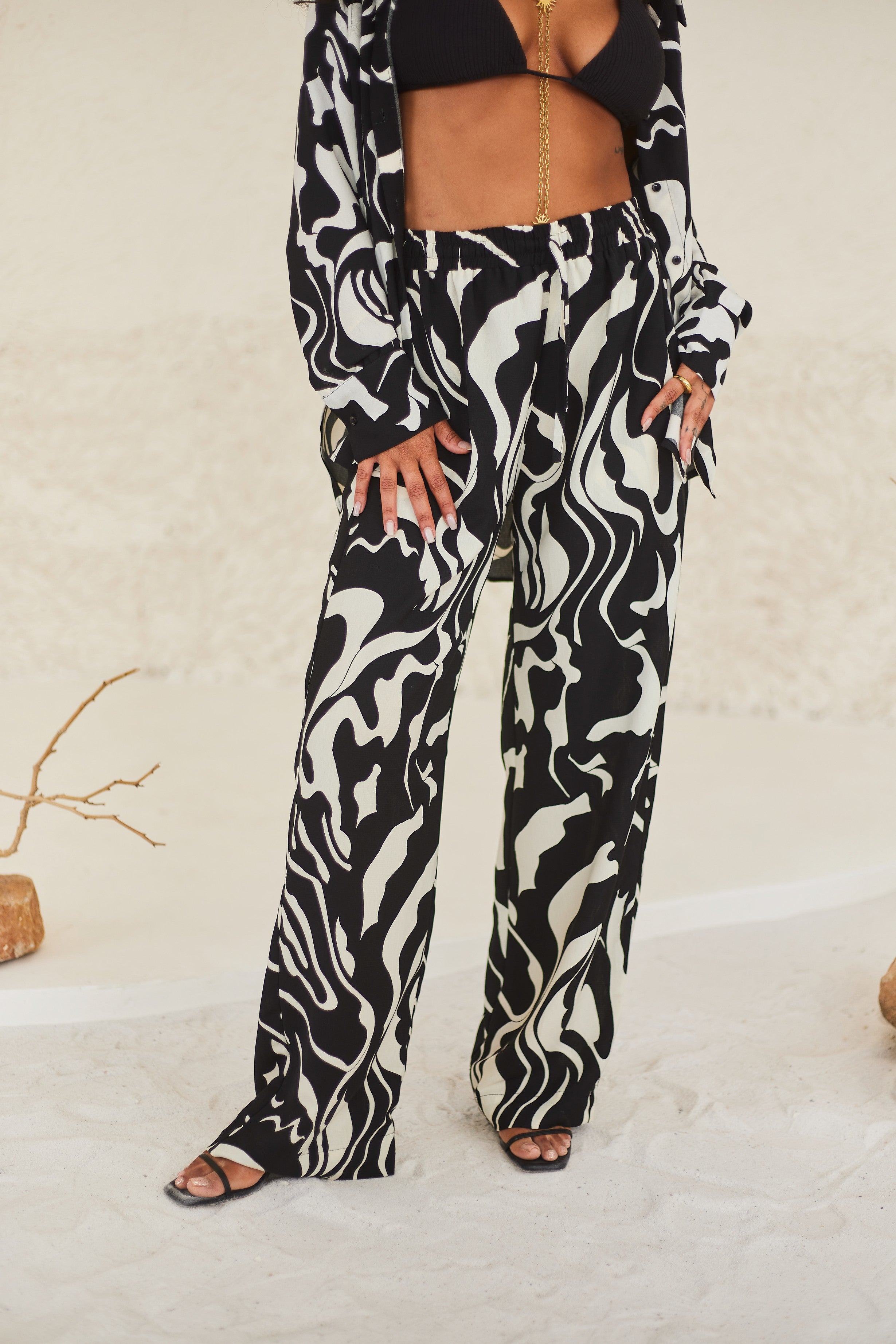 Abstract Printed Pants