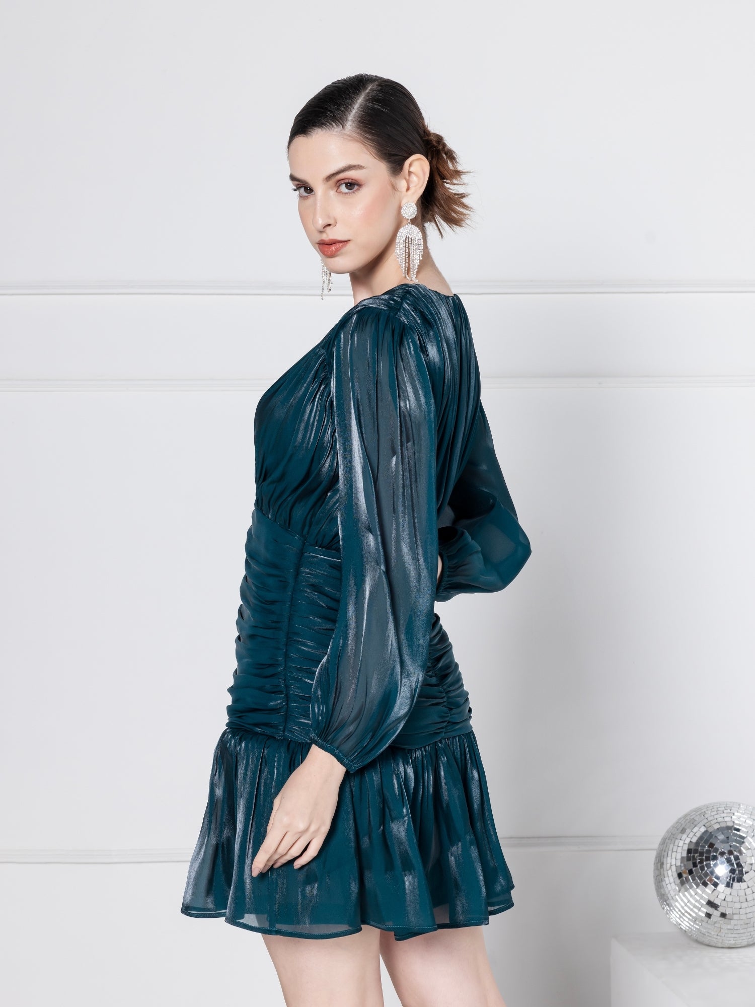 Dark Emerald Mini Dress