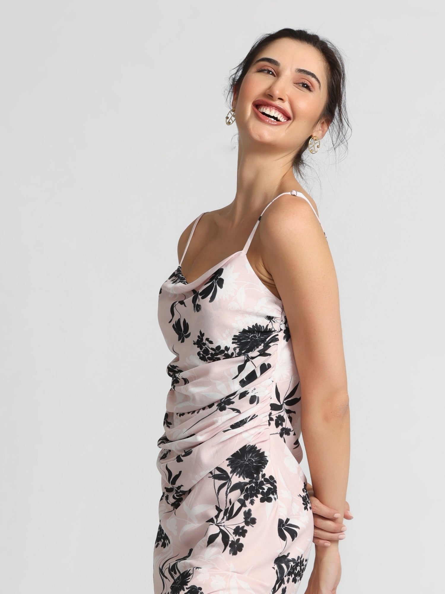 Blushing Petal Midi Dress