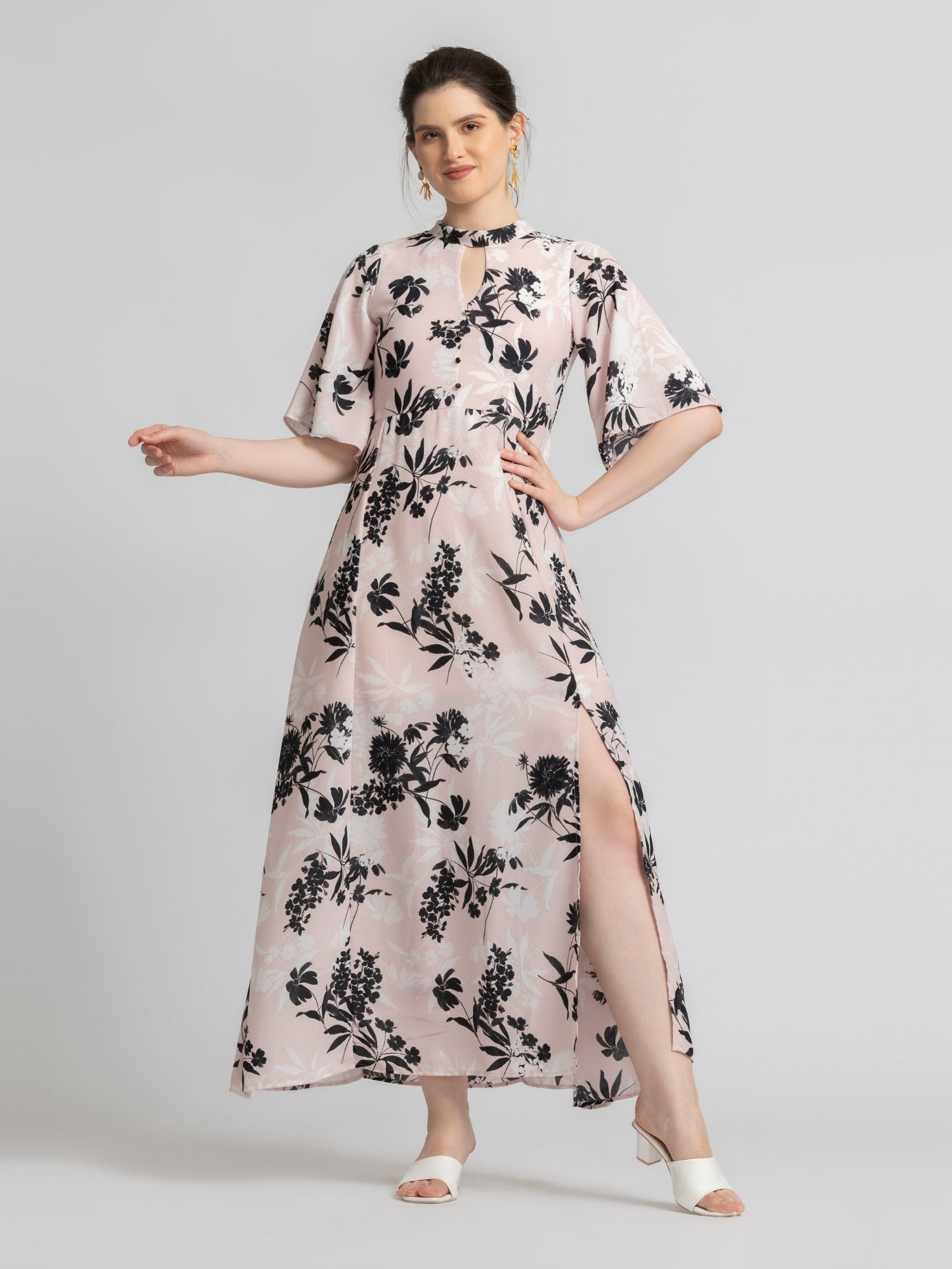 Blushing Petal Maxi Dress