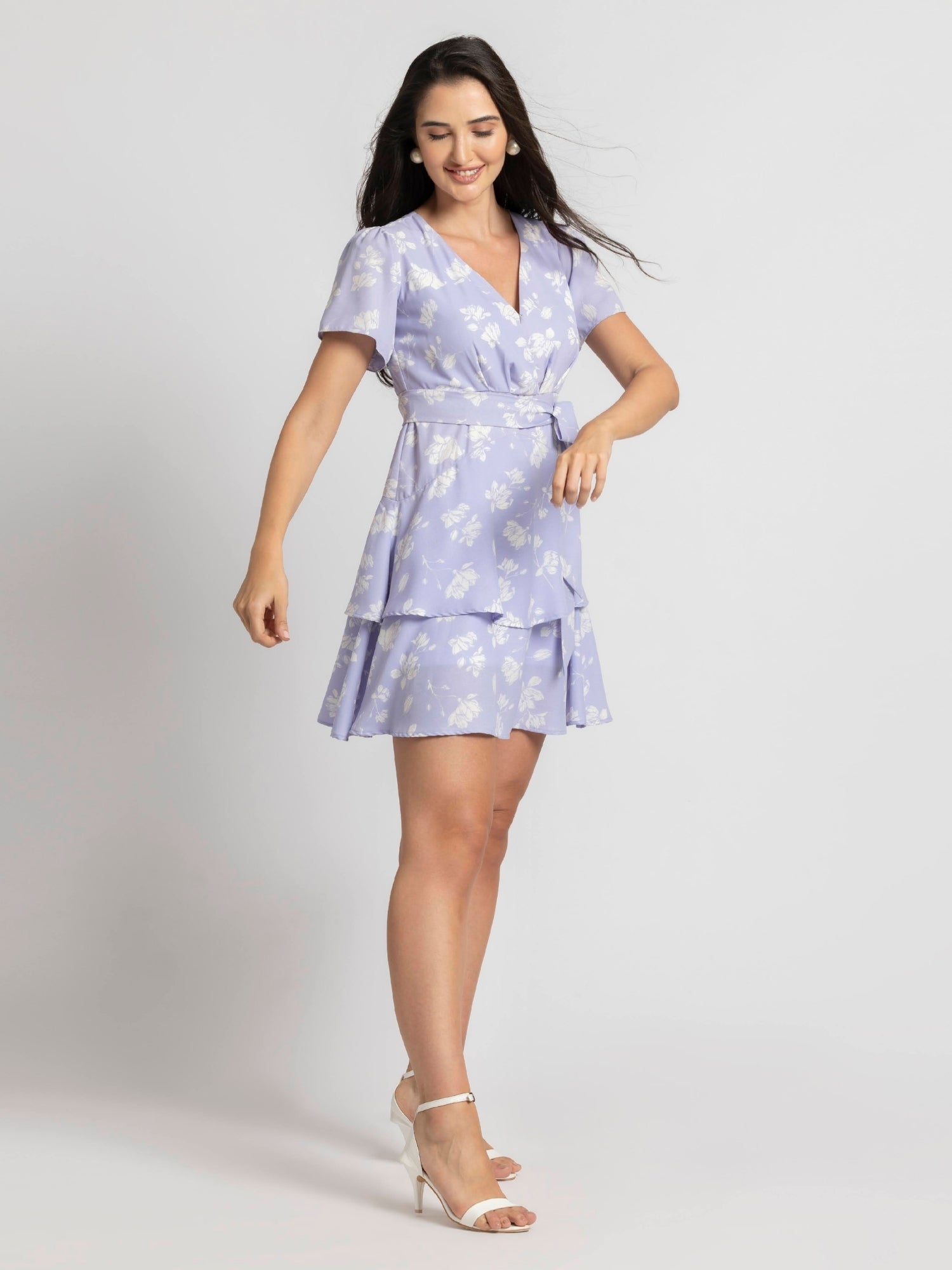 Lavender Blossom Mini Dress