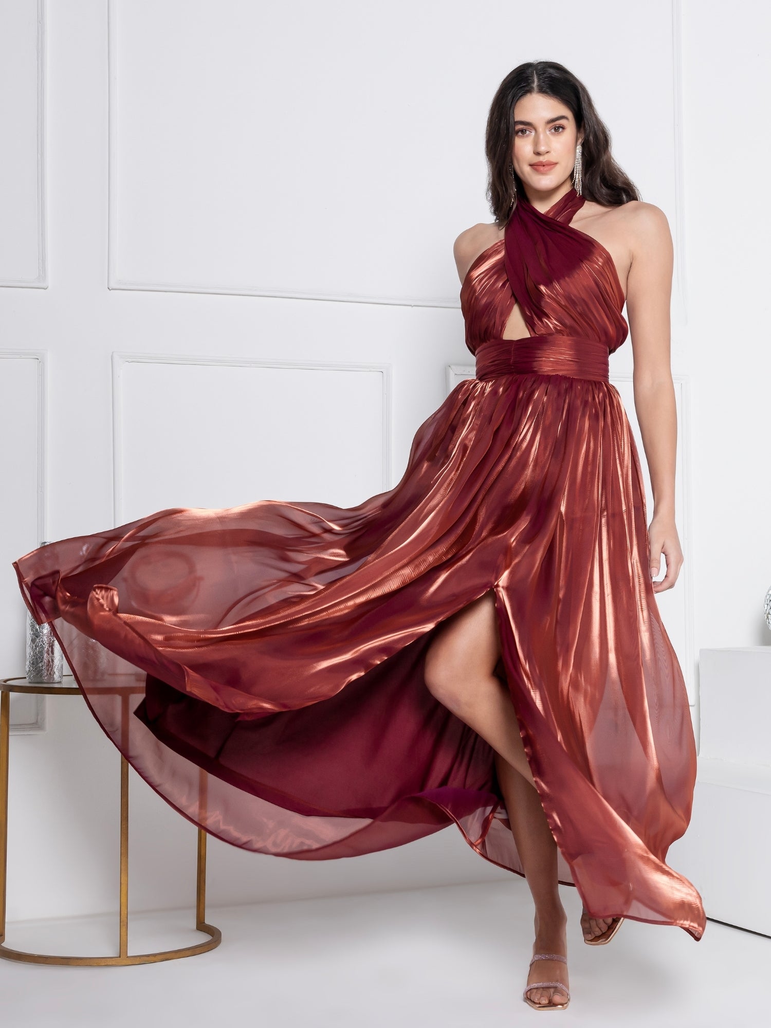 Rust Glam Elegante Gown