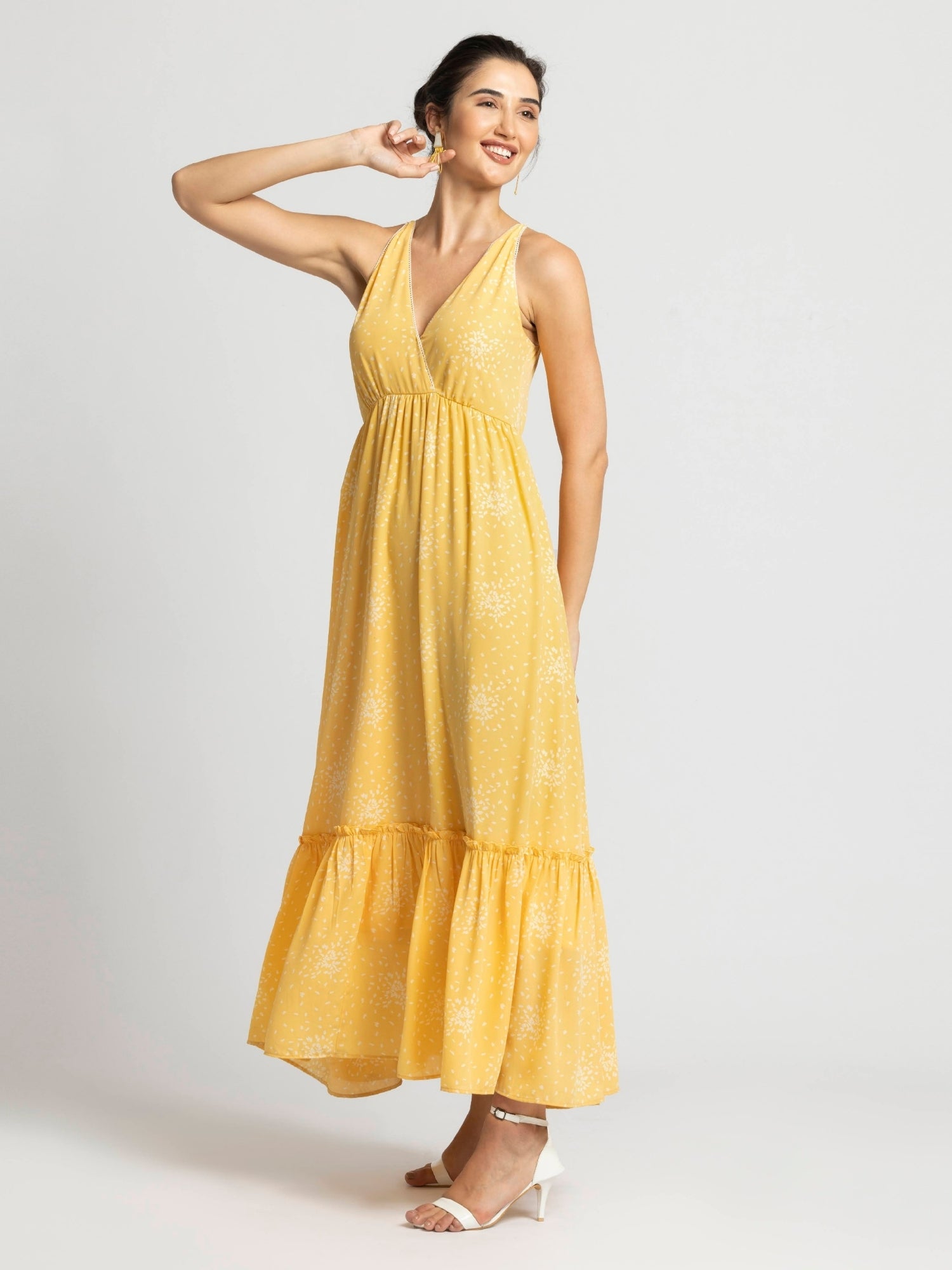 Sunlit Marigold Maxi Dress