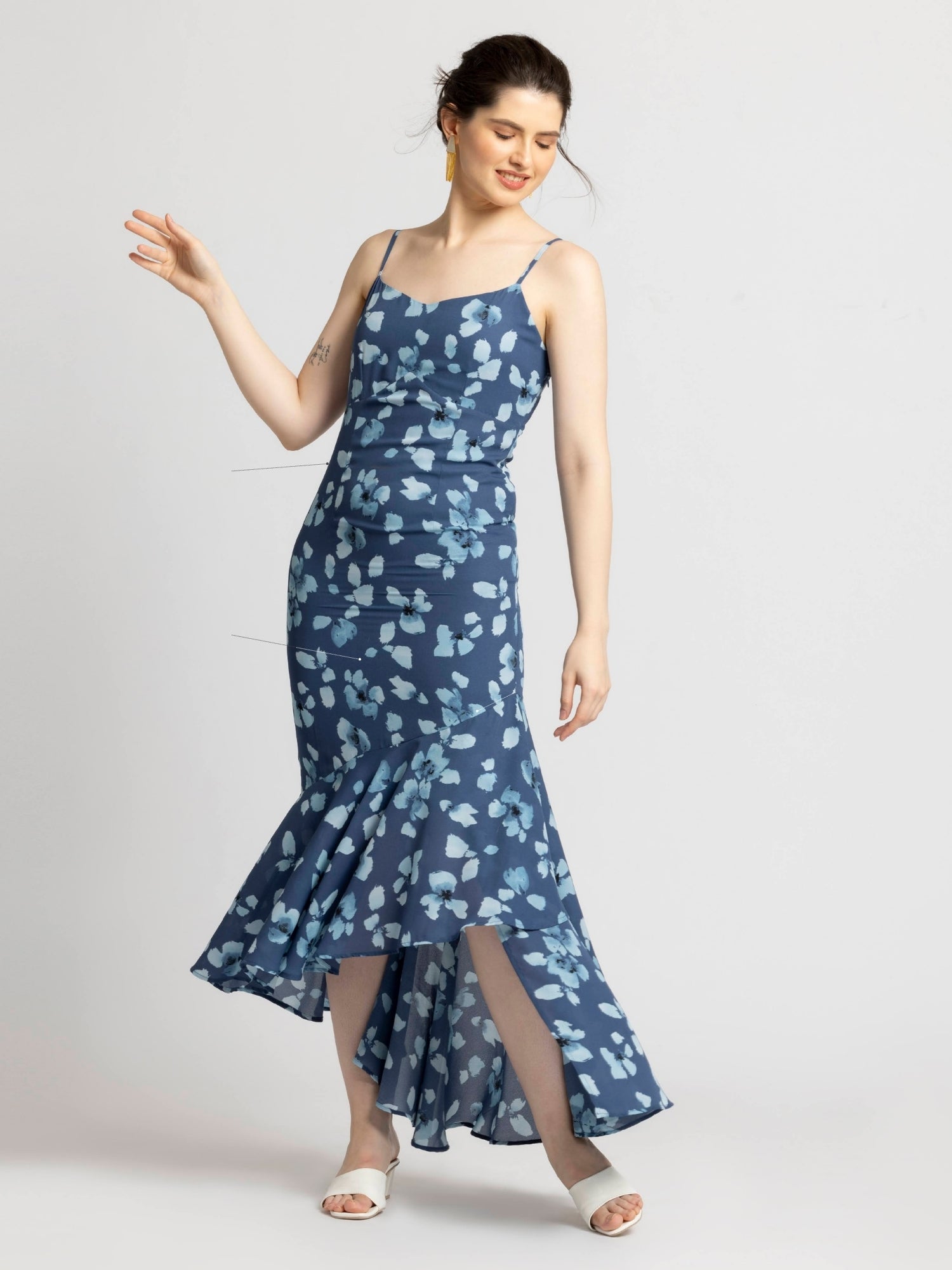 Floral Waterfall Maxi Dress
