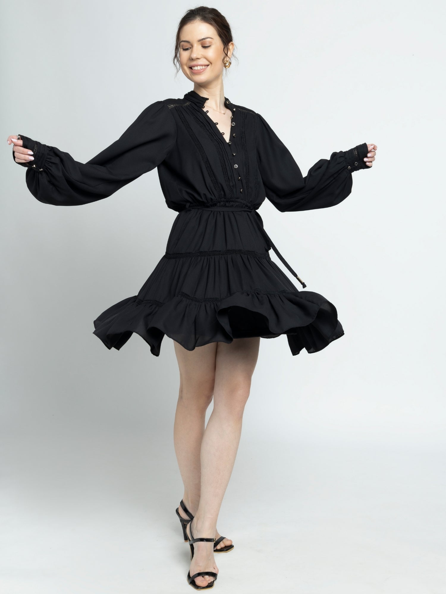Midnight Black Mini Dress