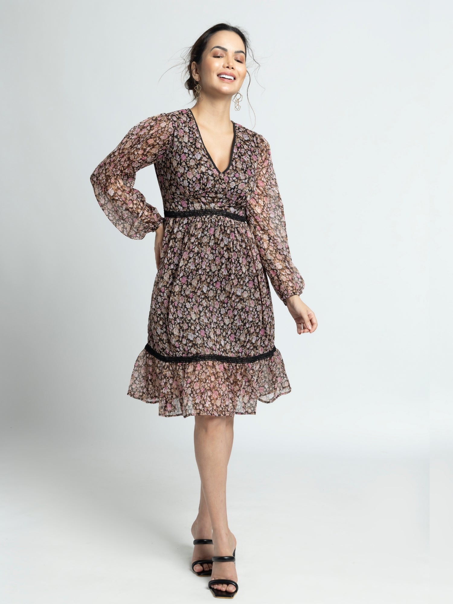 Cocoa Blossom V Mini Dress