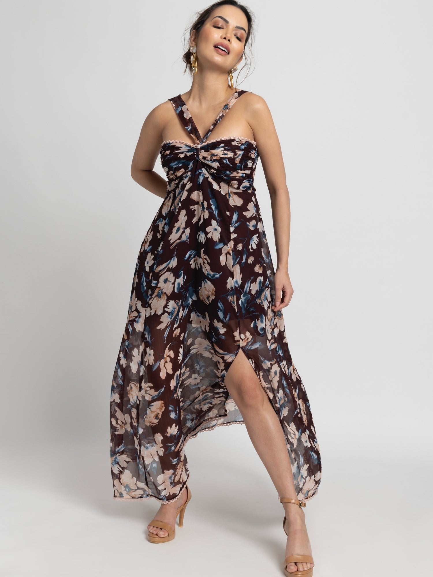Russet Bloom Maxi Dress