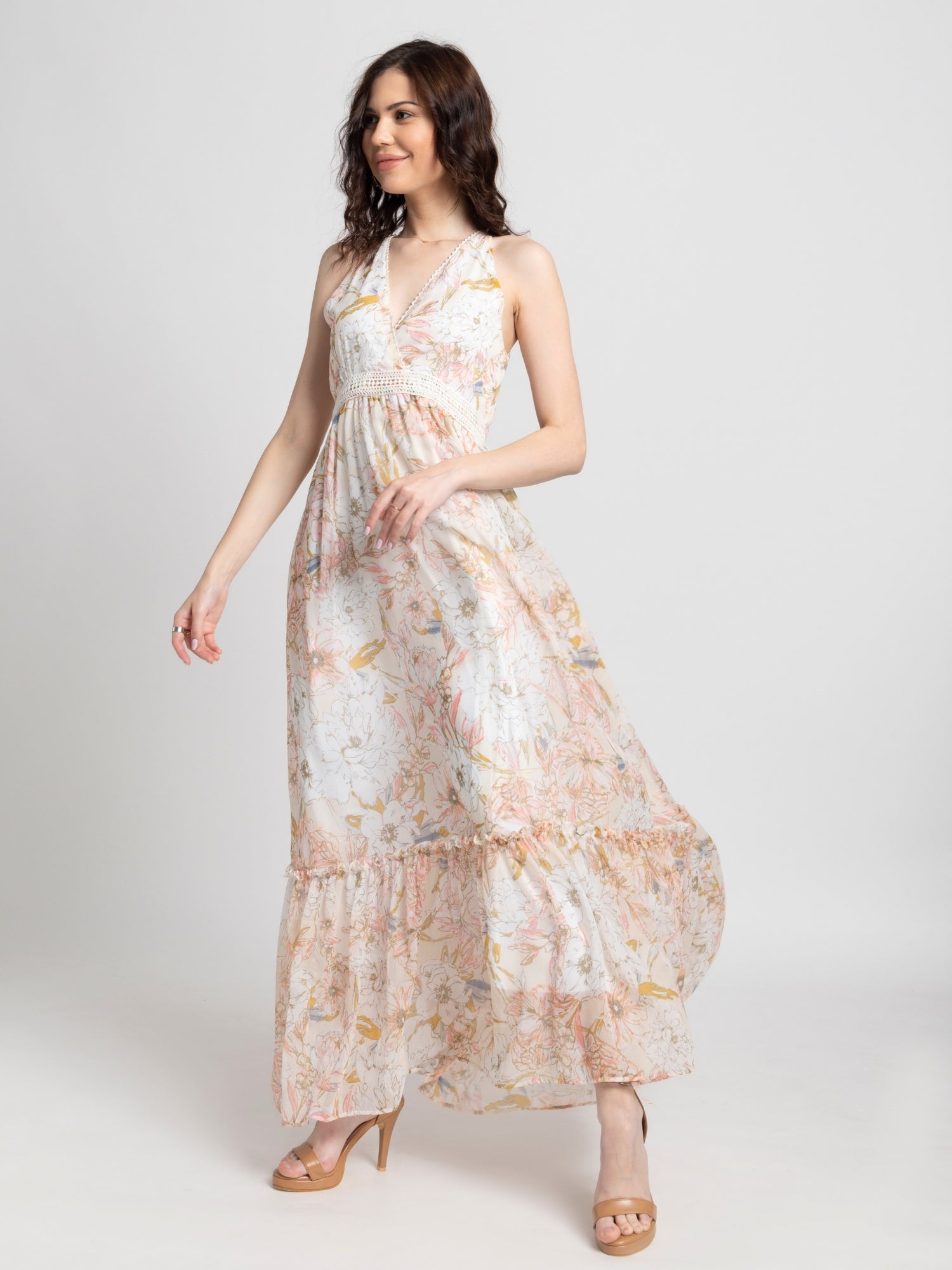 Creamsicle Surplice Maxi Dress