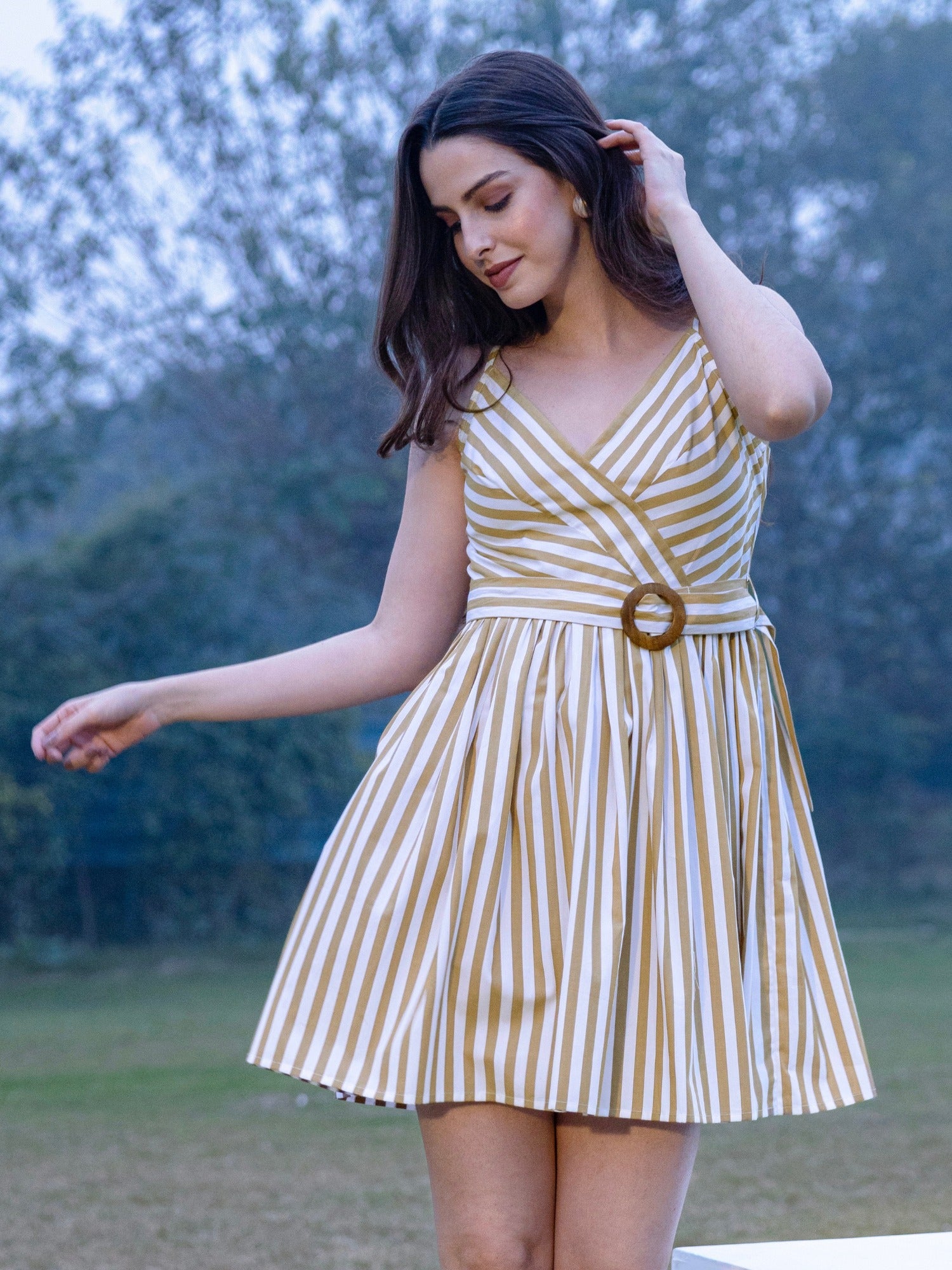 Riviera Elegance Chic Mini Dress