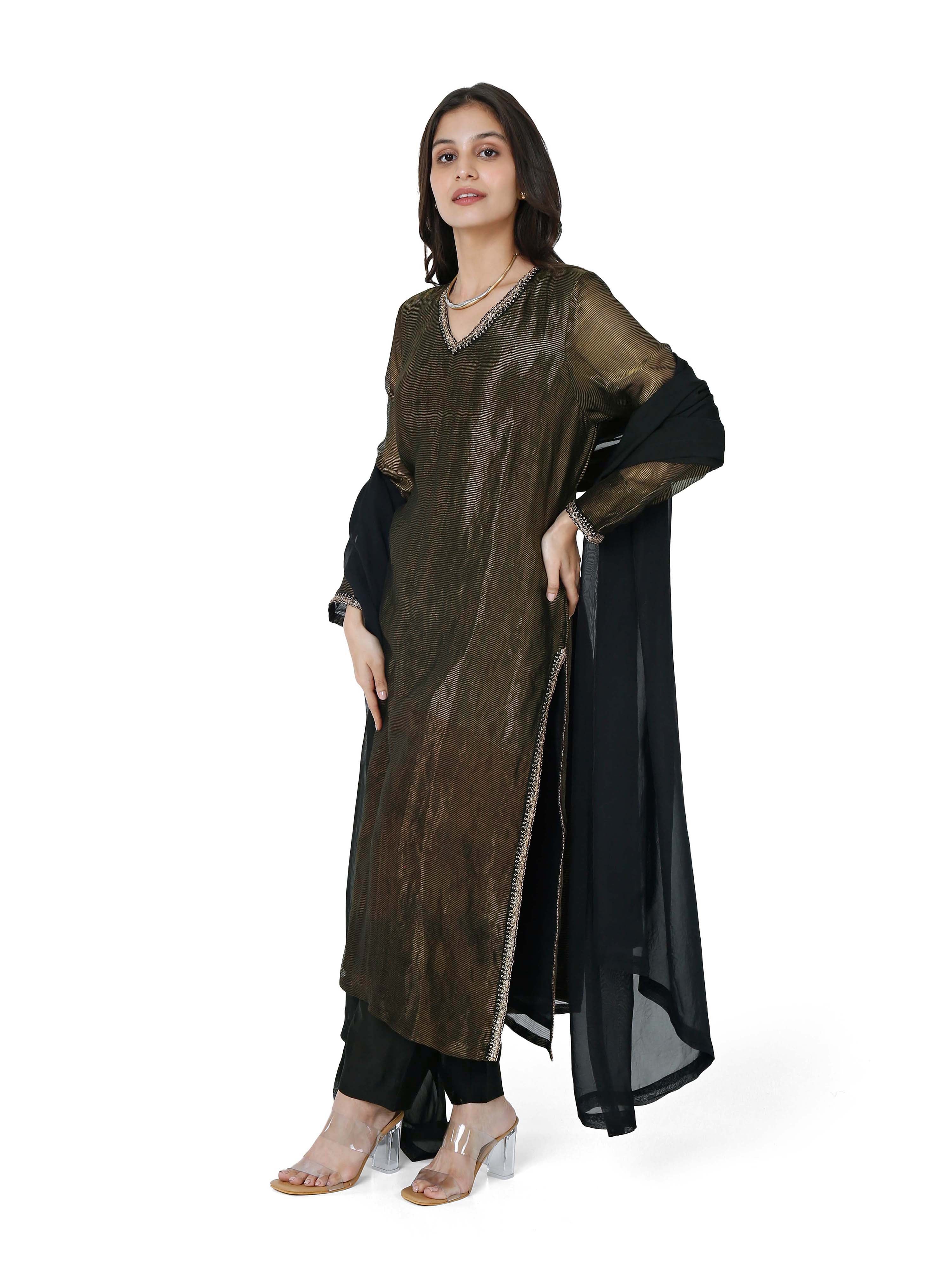 Black stright kurta