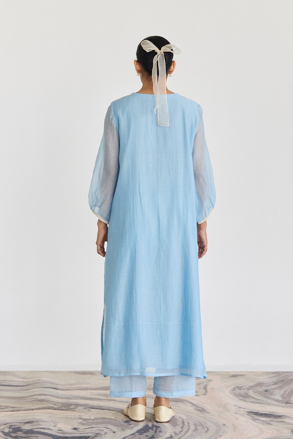 Dreamy powder blue and ivory set