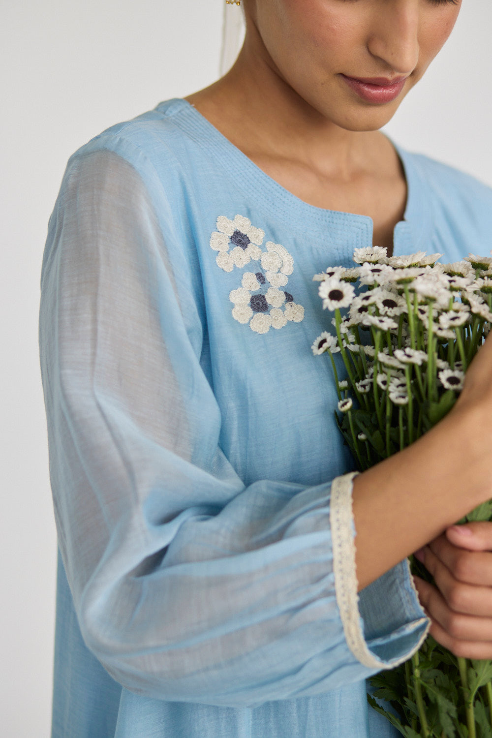 Dreamy powder blue and ivory set