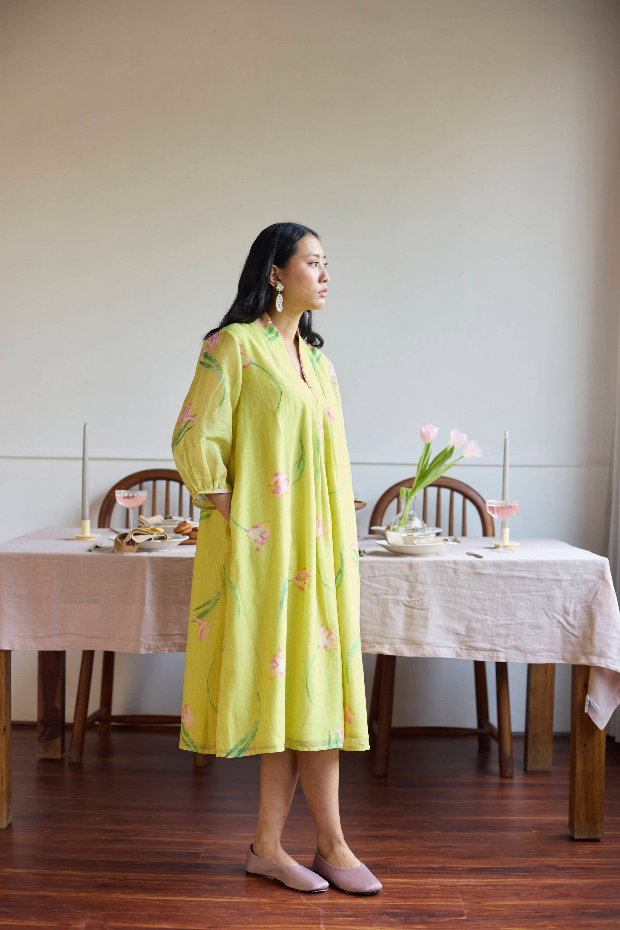 LIME TULIP DRESS