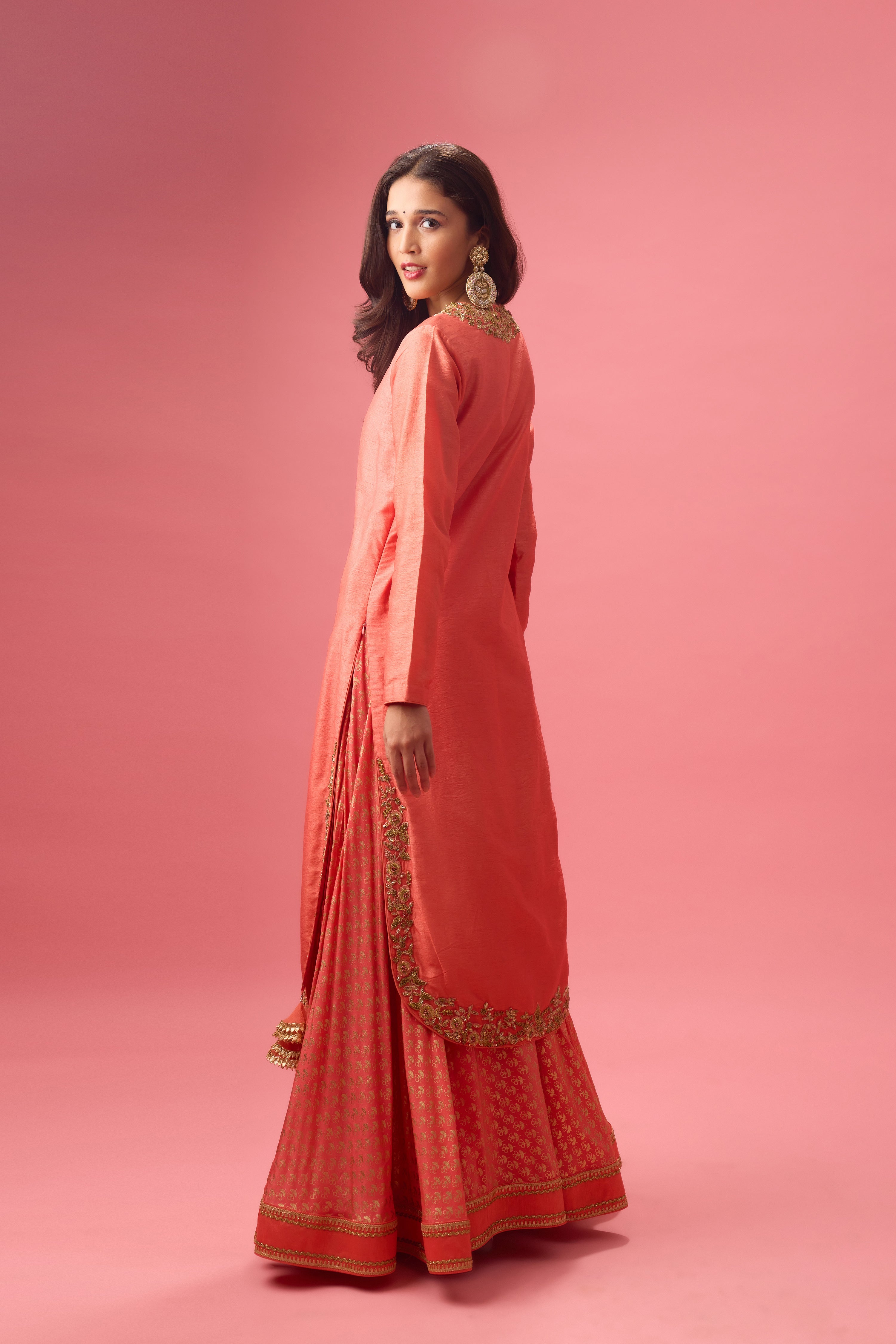 APPLE CUT KURTA WITH DOUBLE LAYER ORGANZA PAIRED WITH DUPATTA