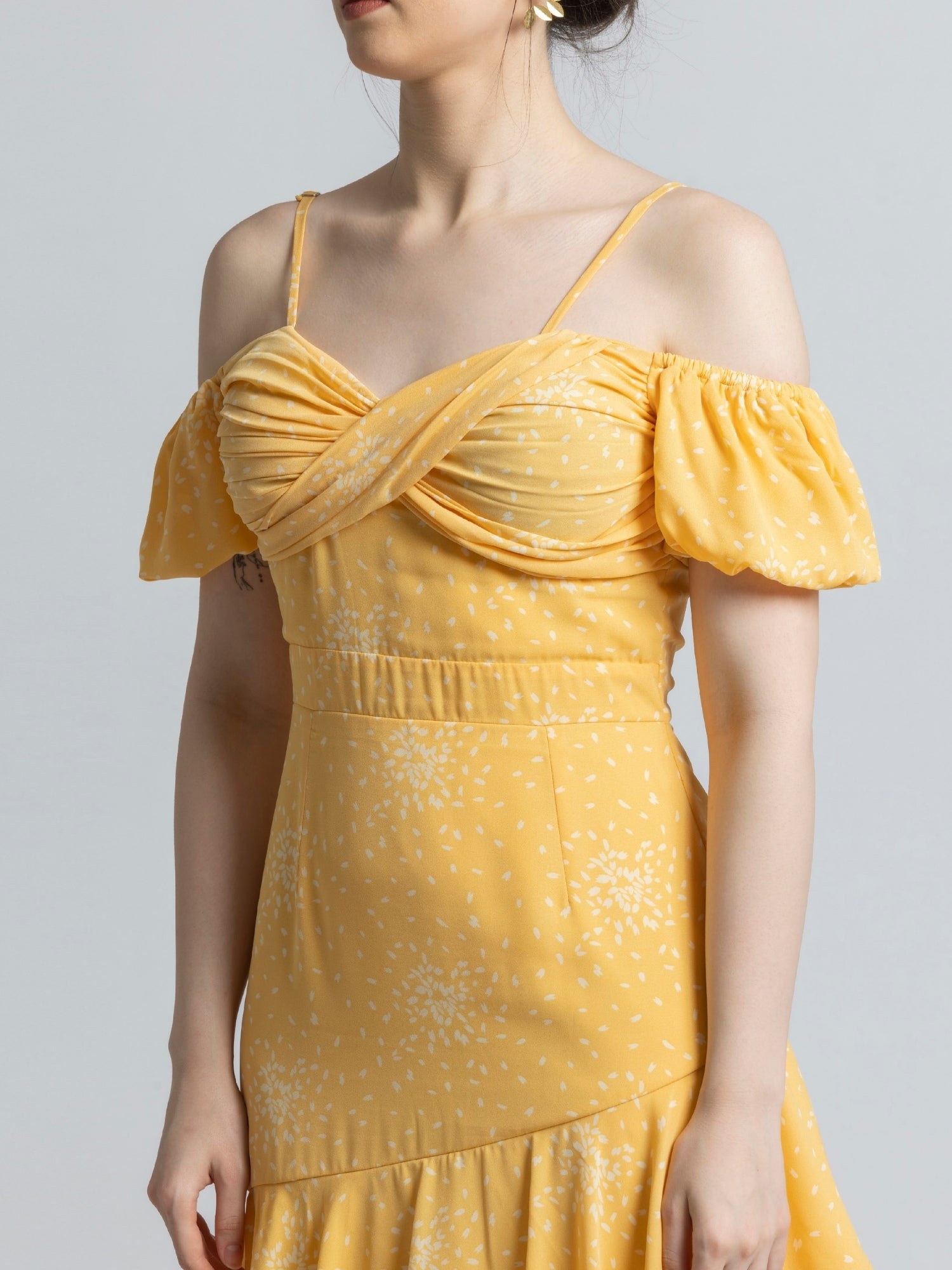 Sunlit Marigold Midi Dress