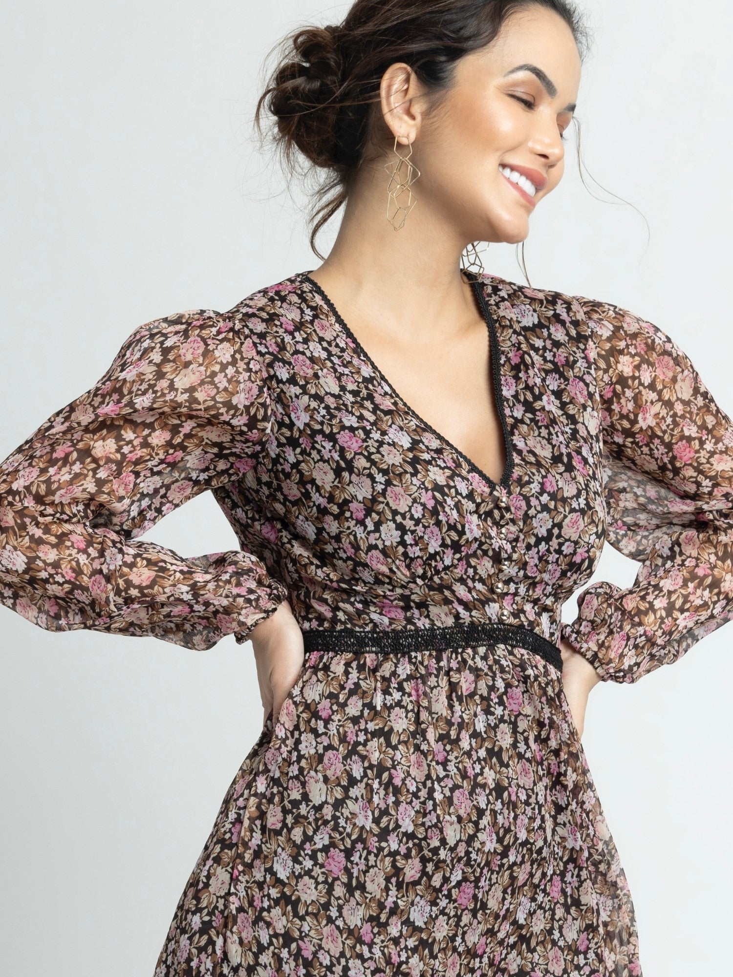 Cocoa Blossom V Mini Dress