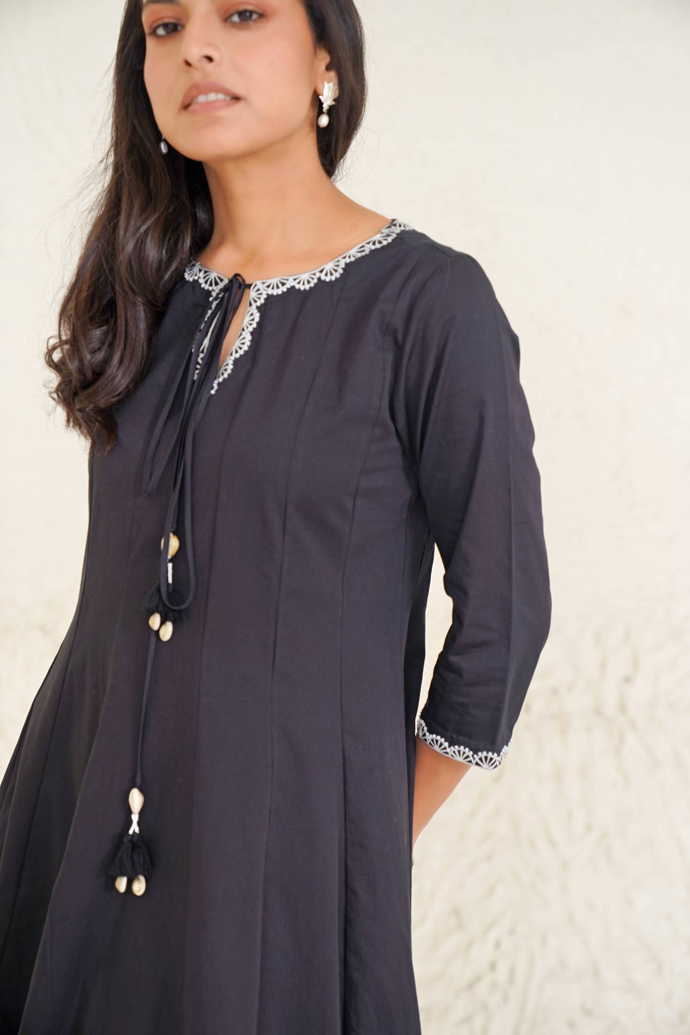 Olive Black Kurta
