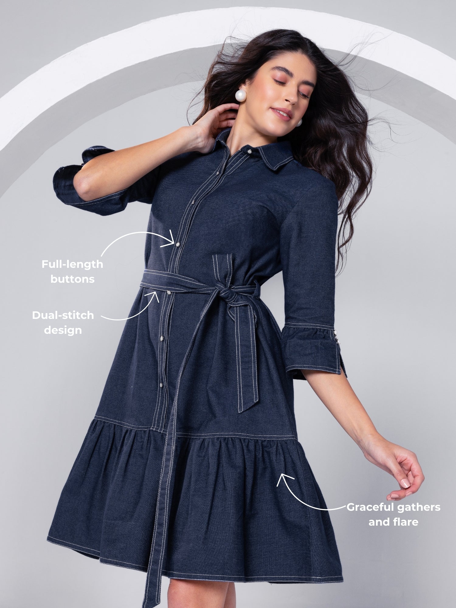 Denim Grace Mini Dress