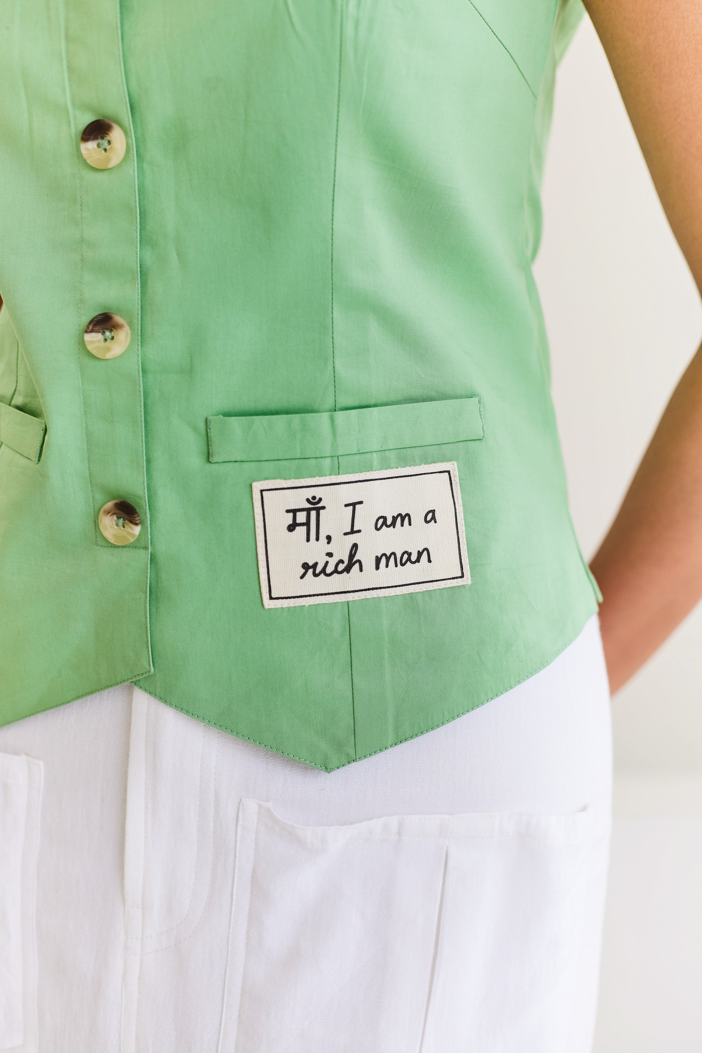 Green Cotton Vest