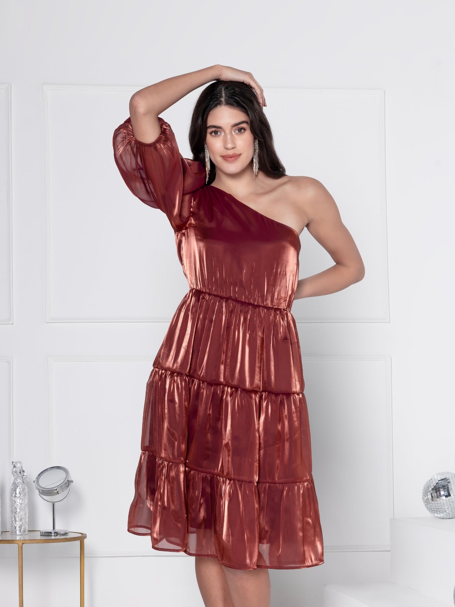 Rust Glam Elegance Dress