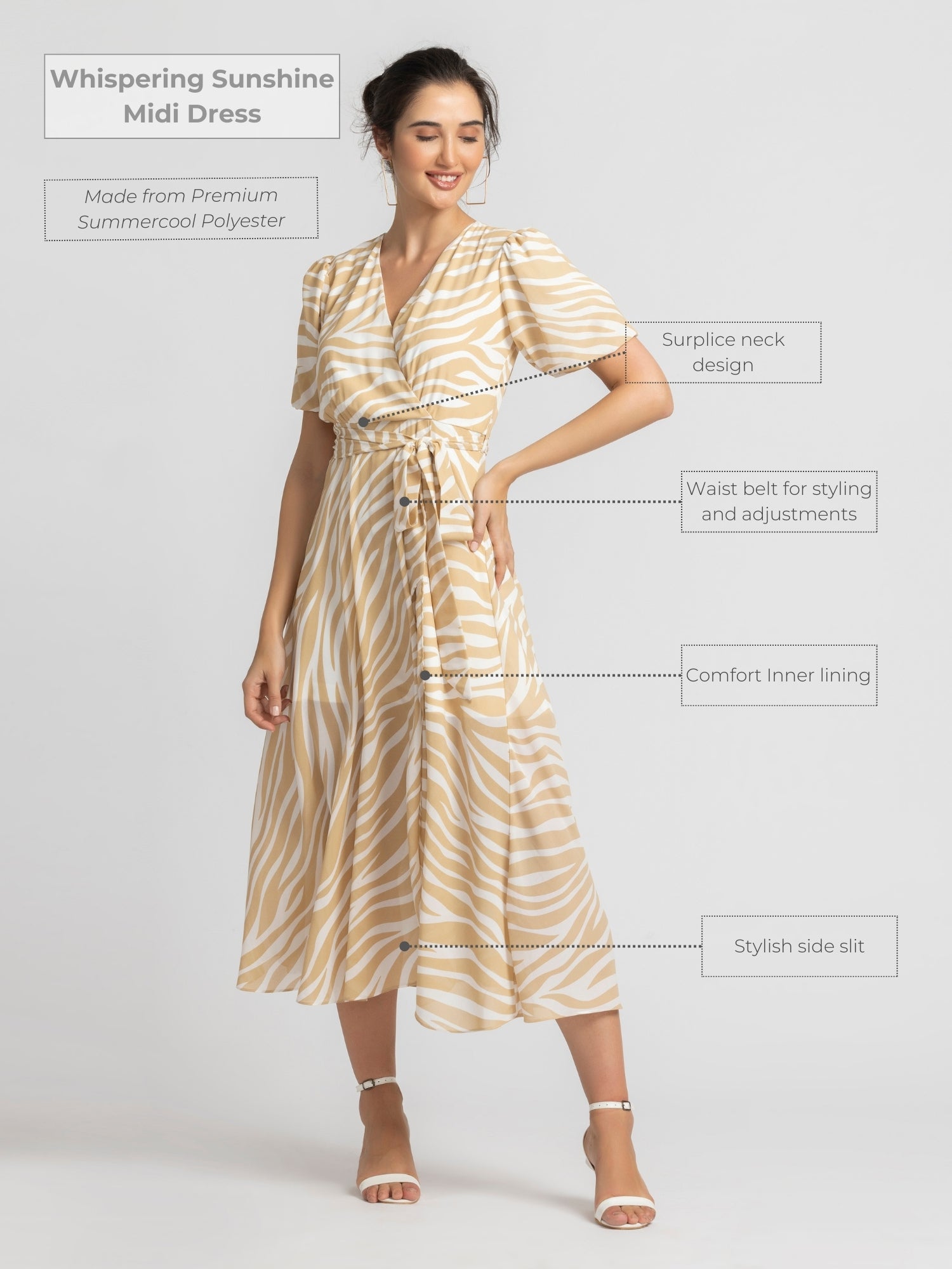 Whispering Sunshine Midi Dress
