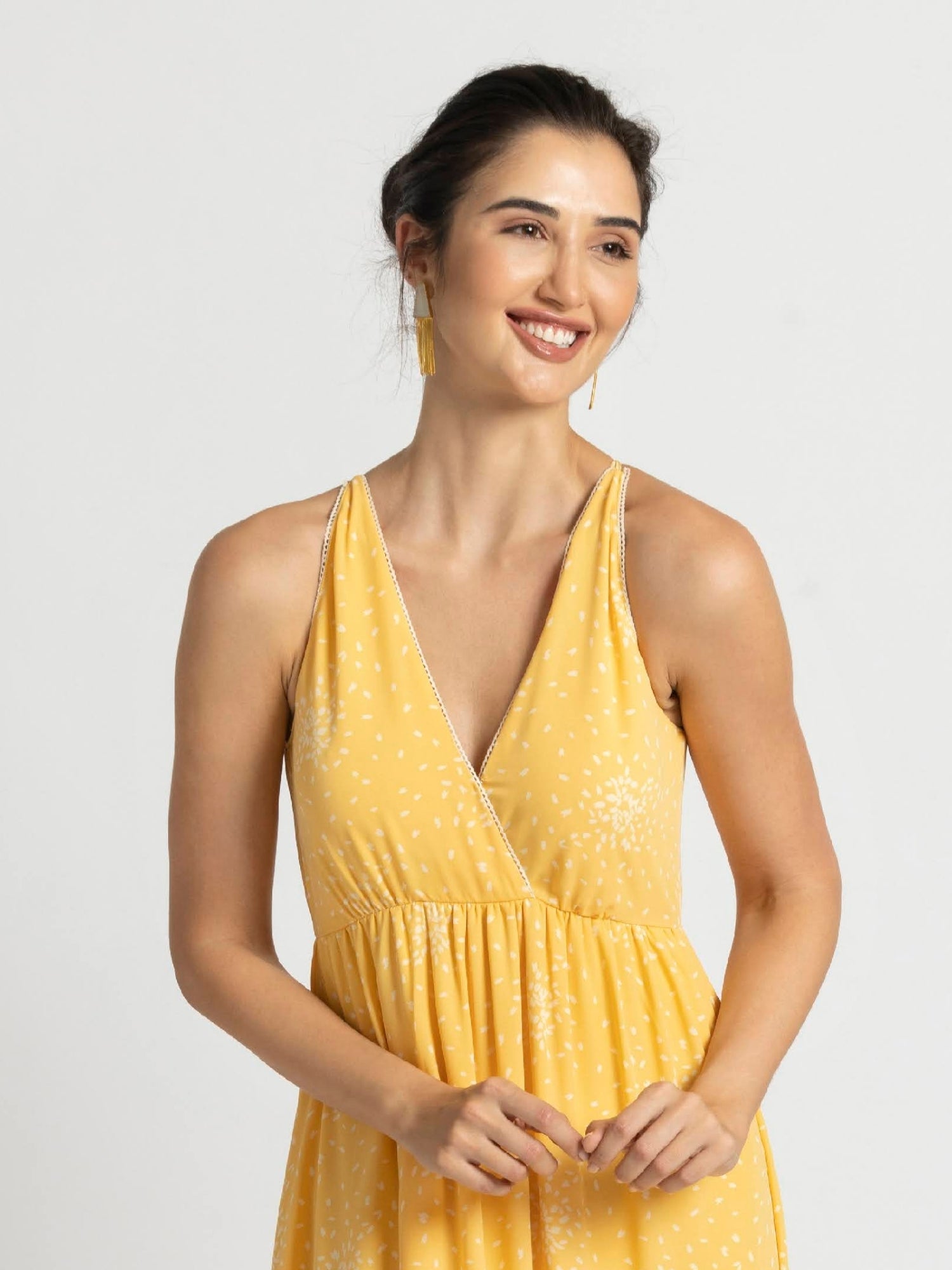 Sunlit Marigold Maxi Dress