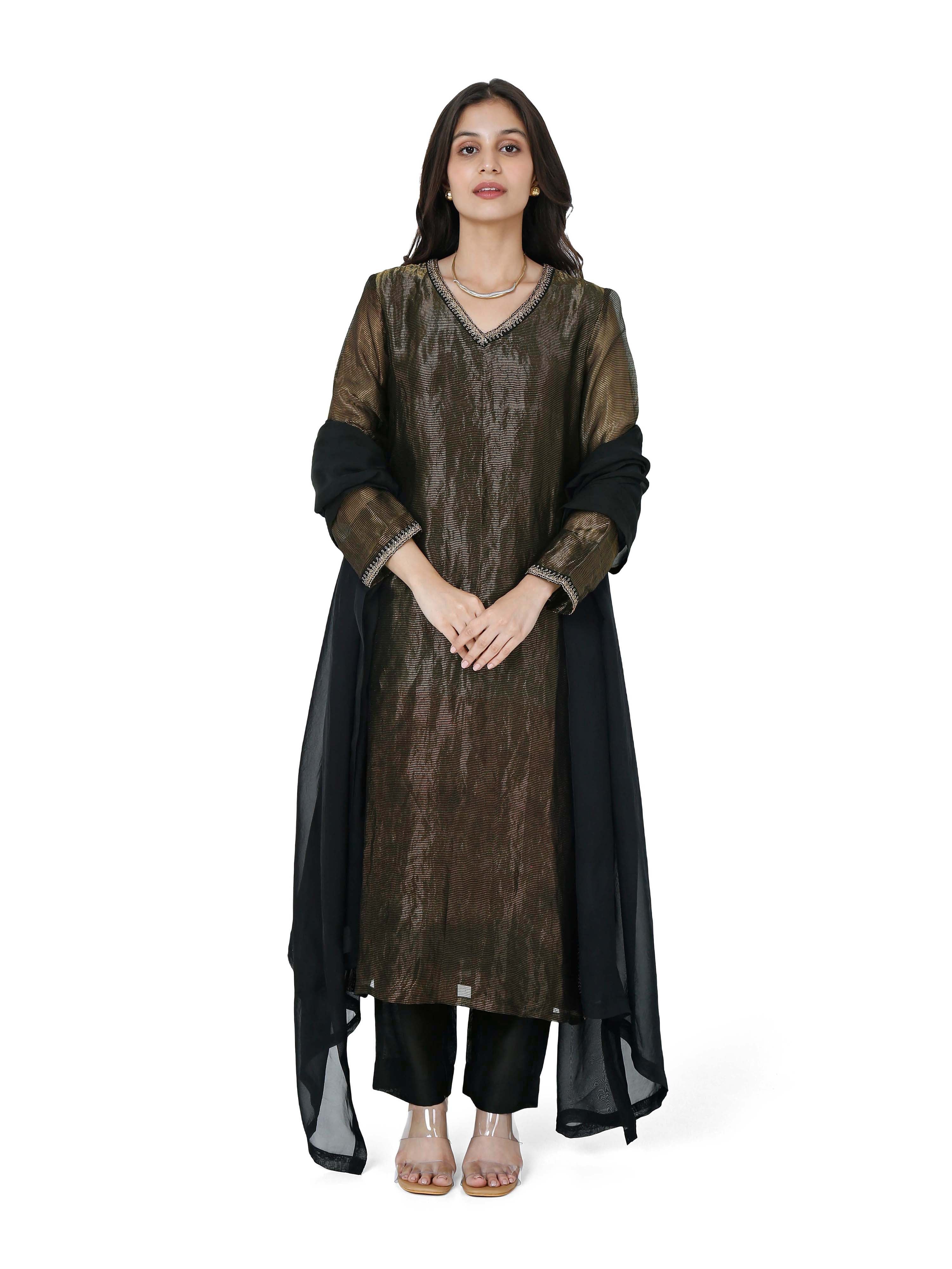 Black stright kurta