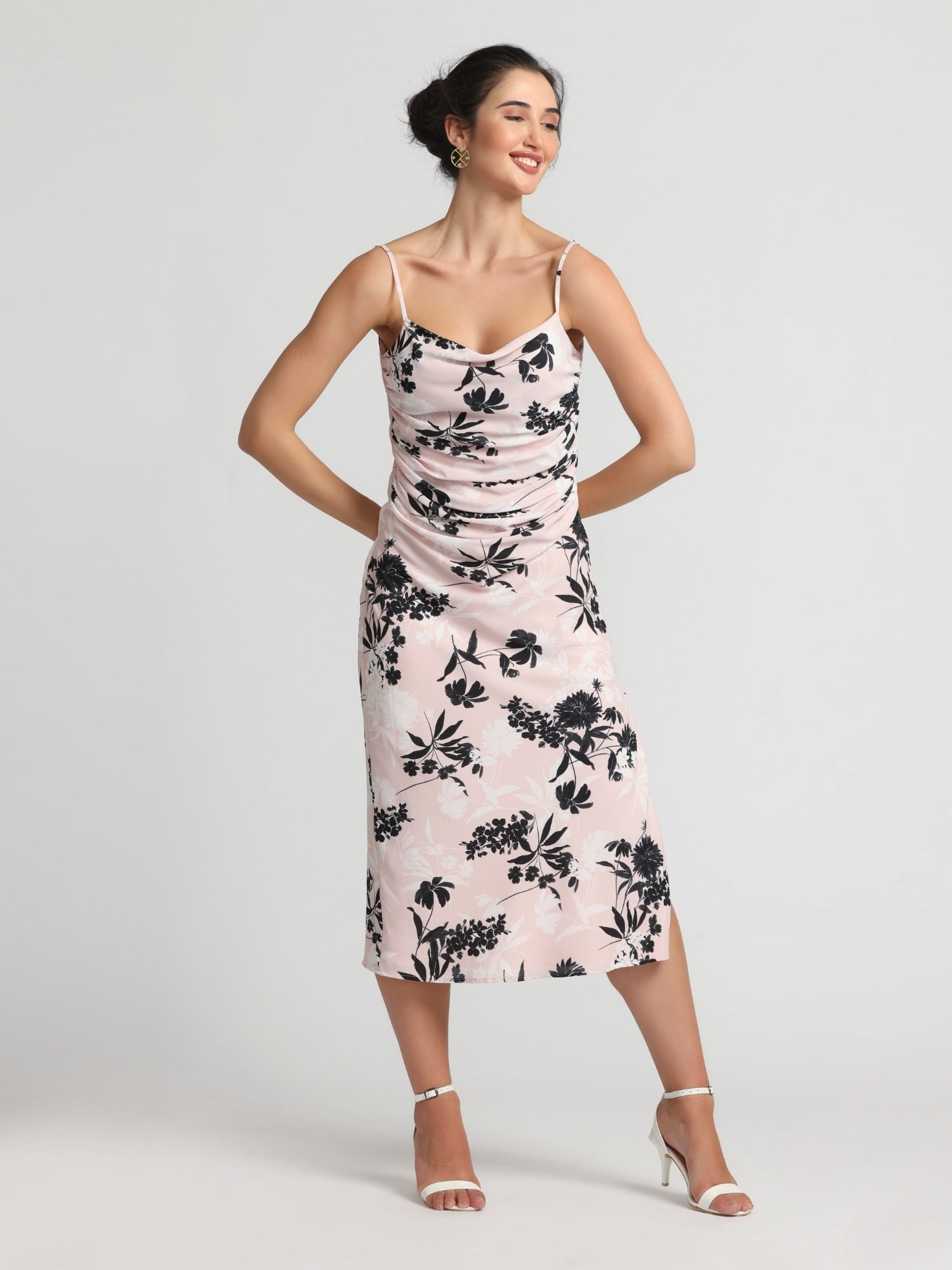 Blushing Petal Midi Dress