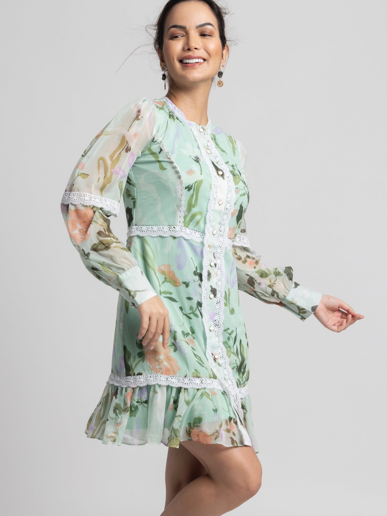 Aurora Garden Mini Dress
