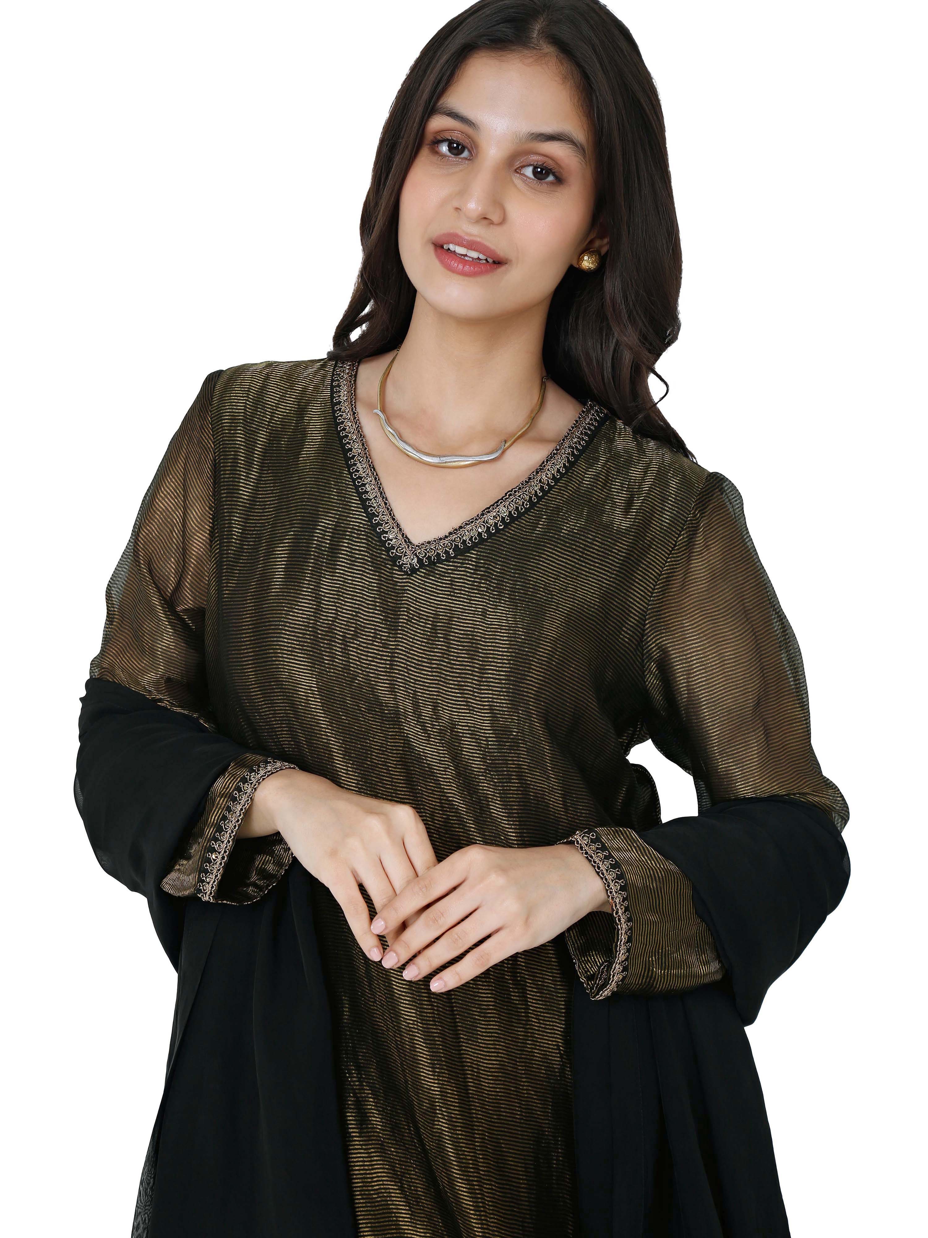 Black stright kurta