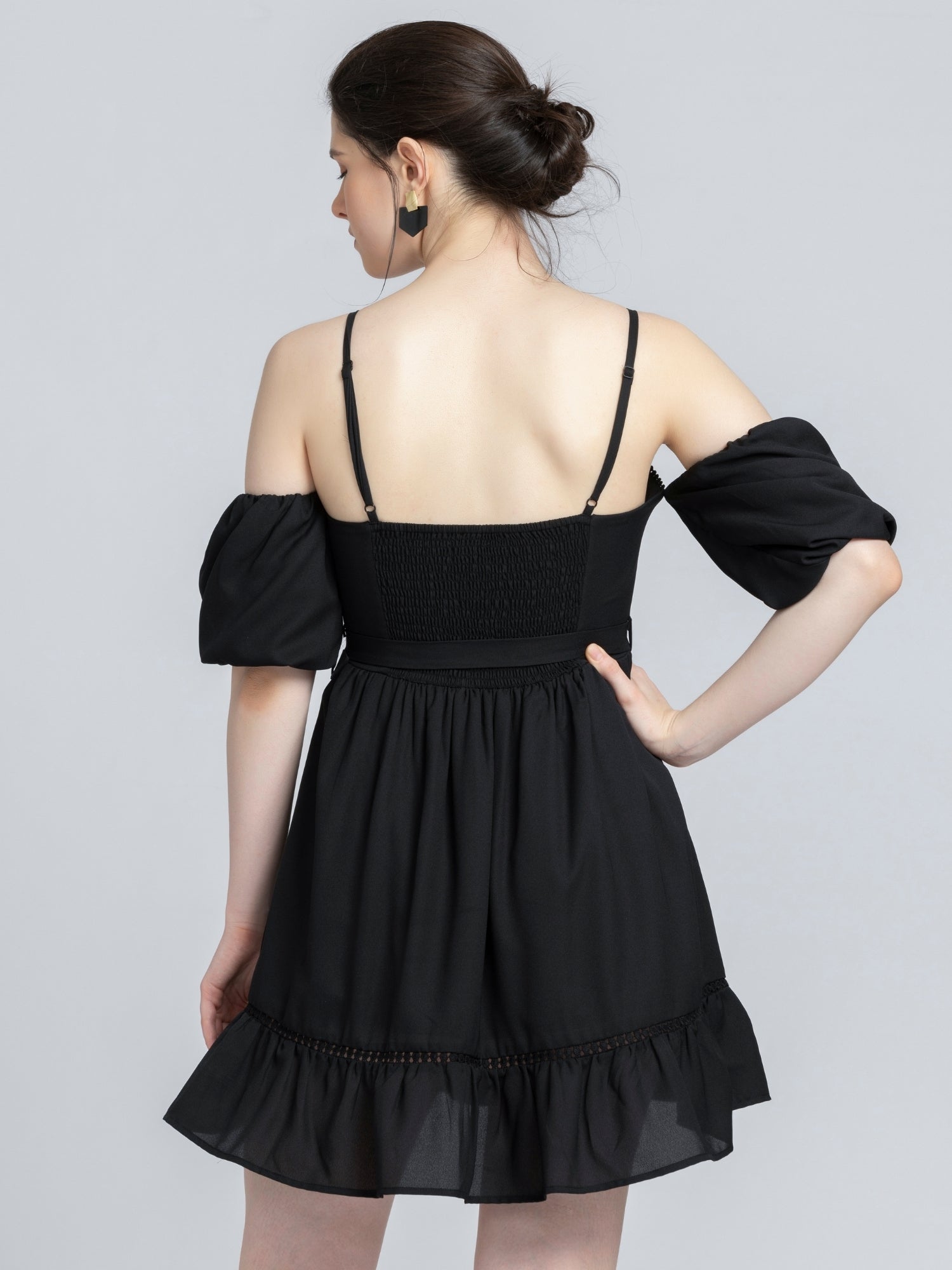 Midnight Black Chic Mini Dress