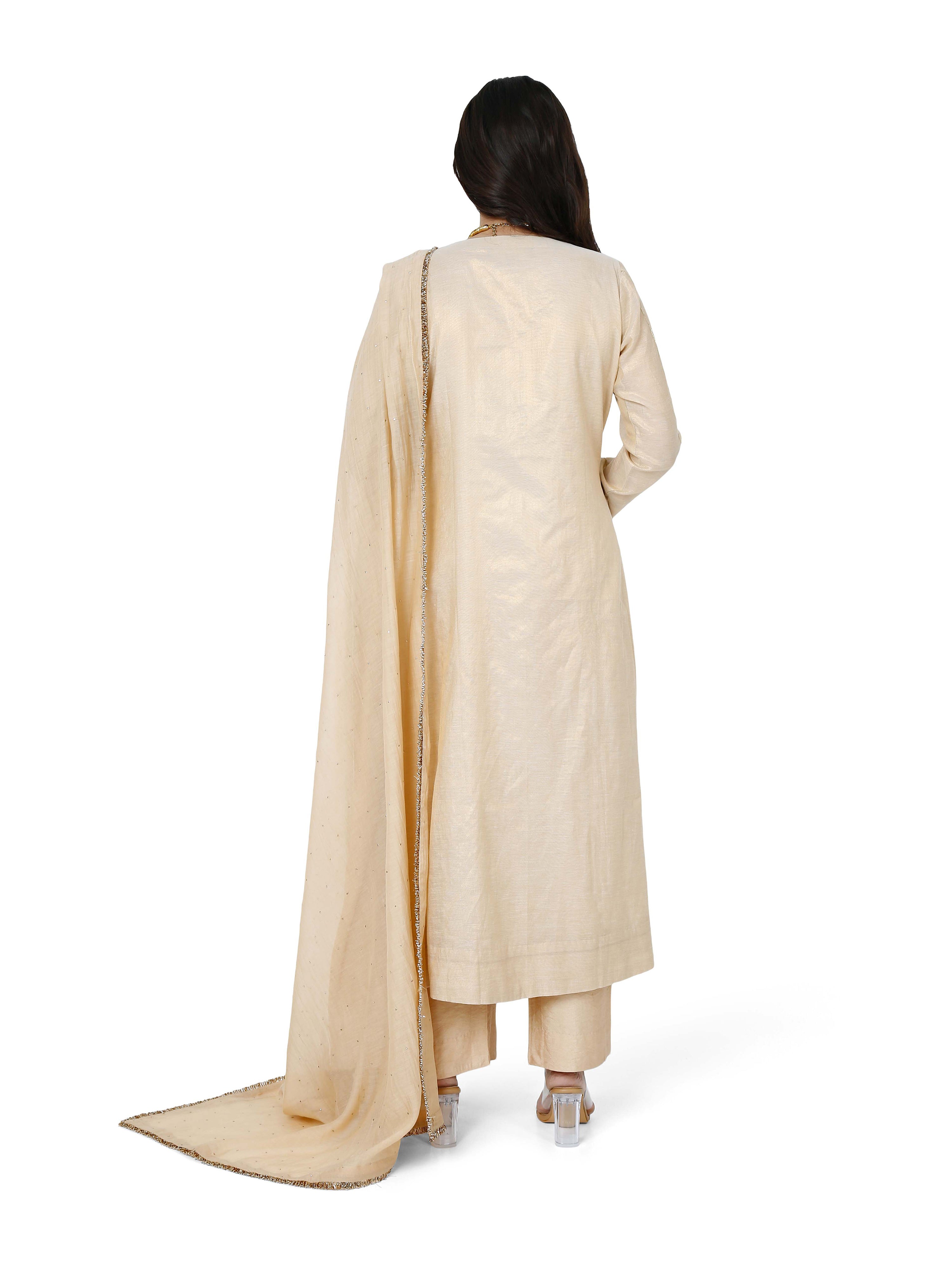 Gold Straight Kurta Set
