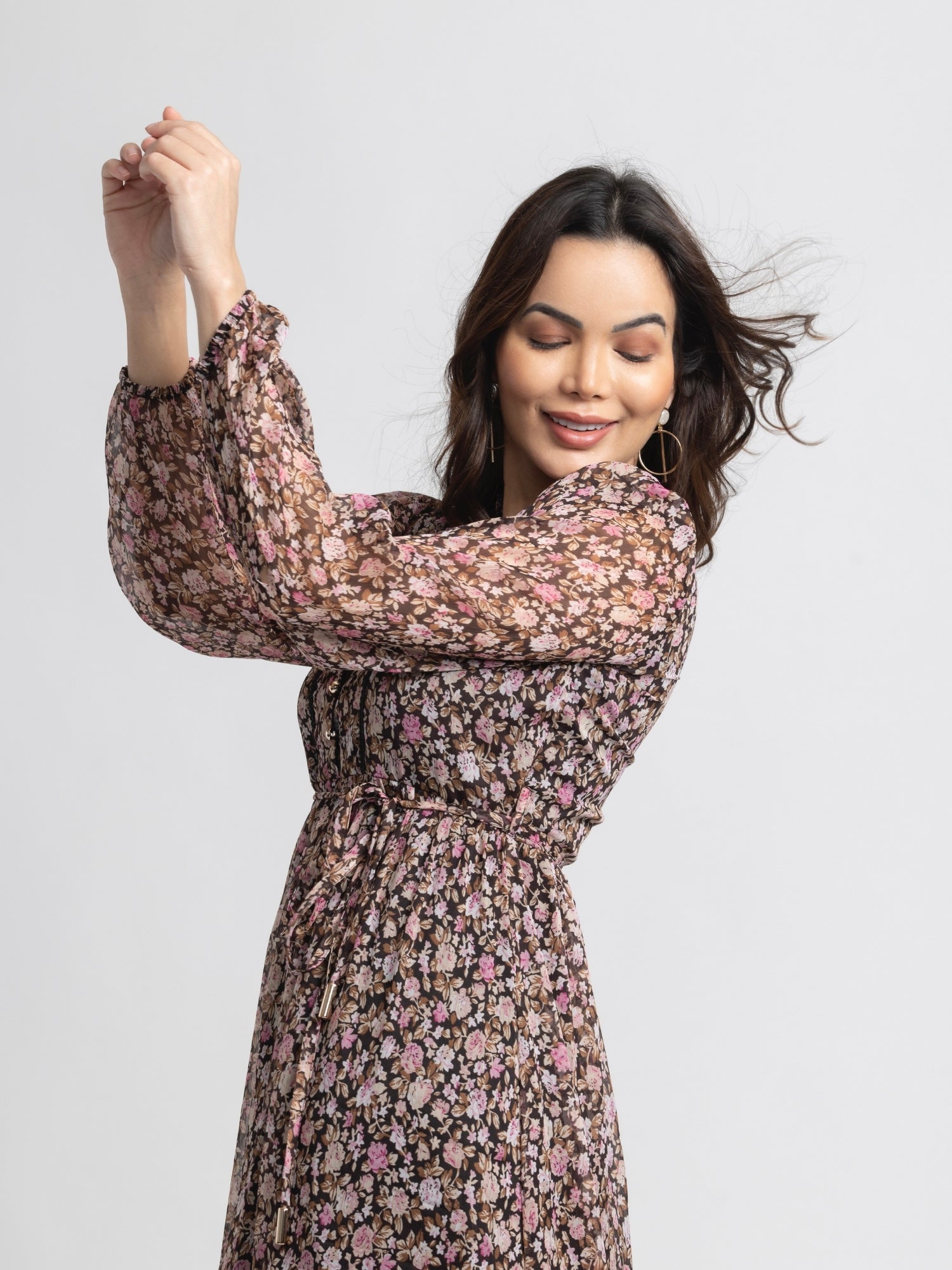 Cocoa Blossom Midi Dress