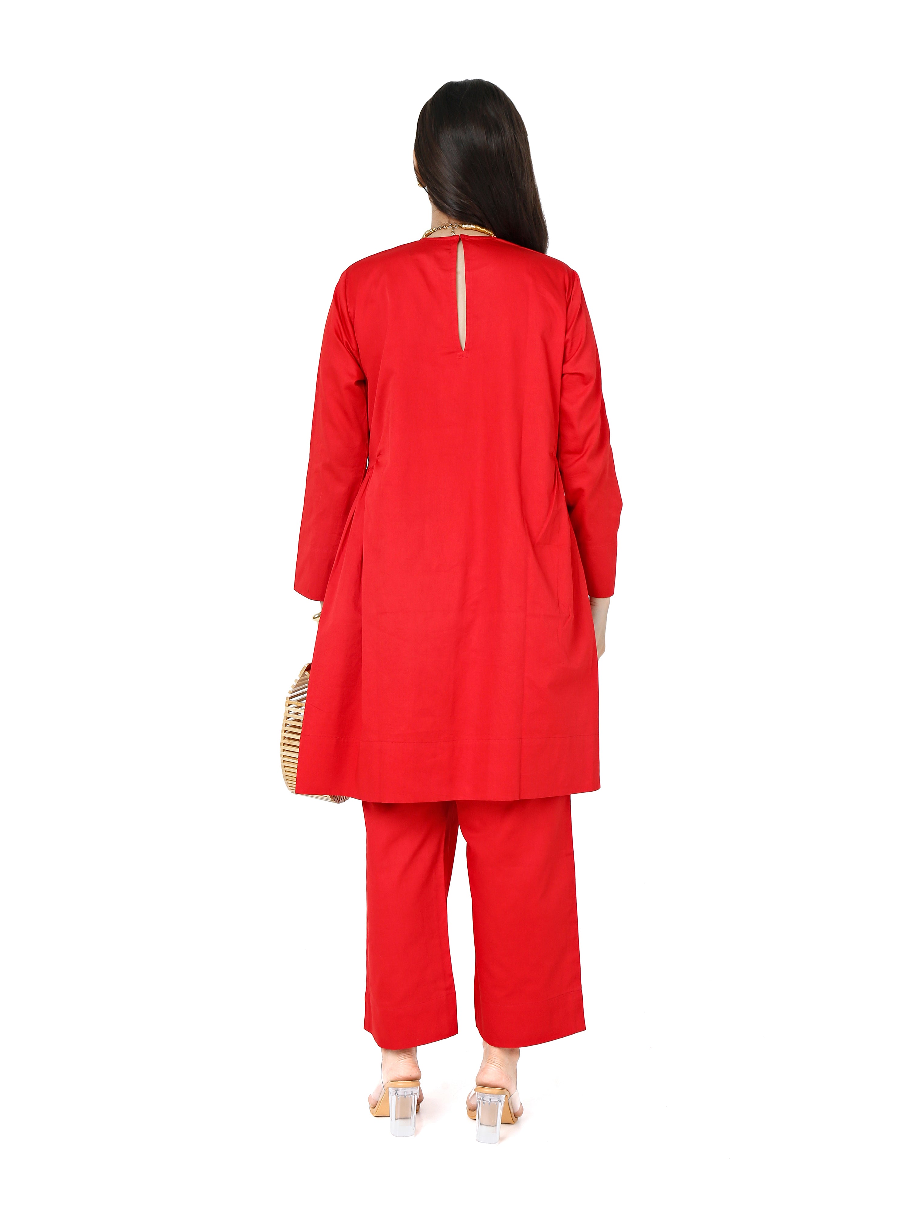 Cotton Satin short kurta set