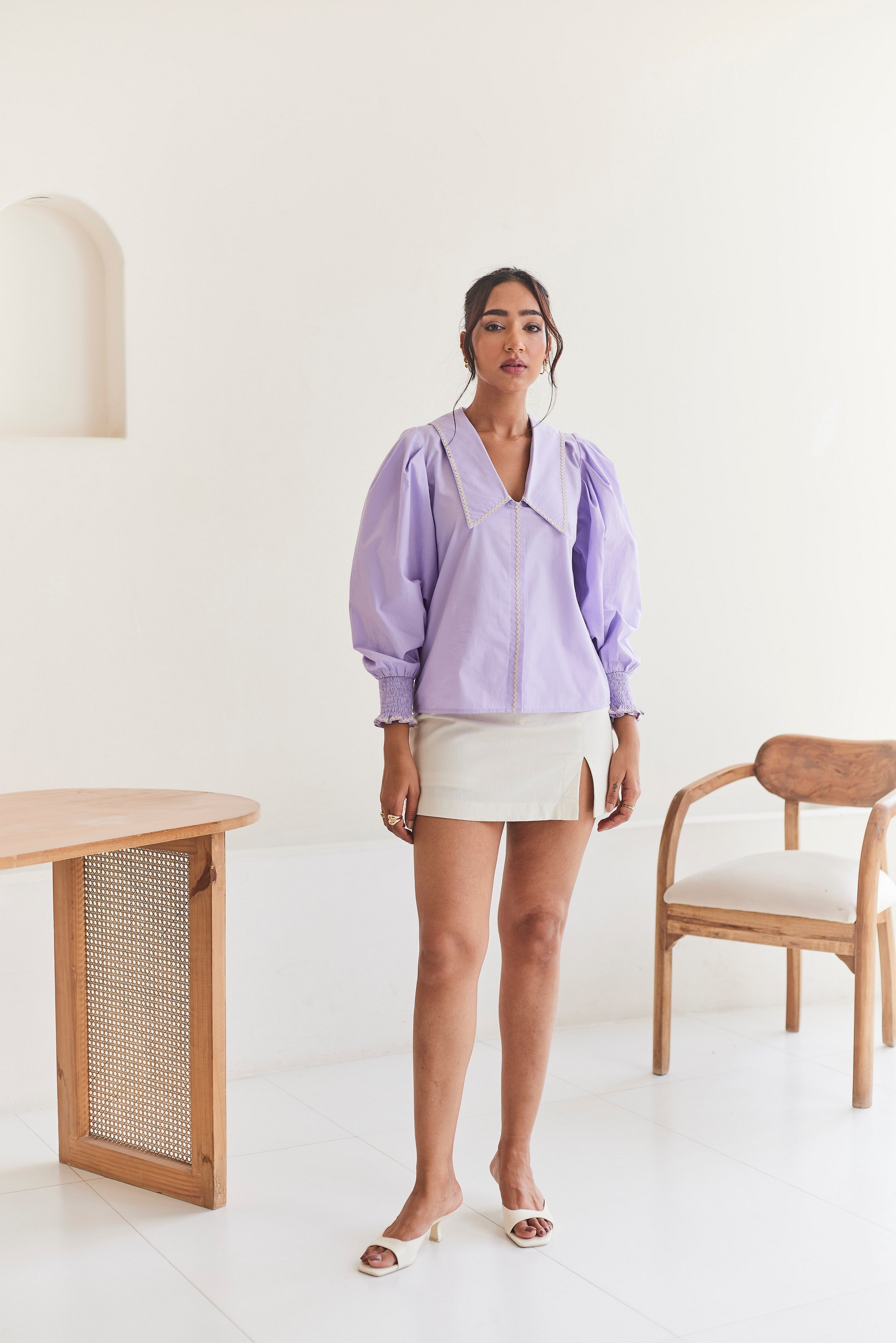 Lilac Cotton Top