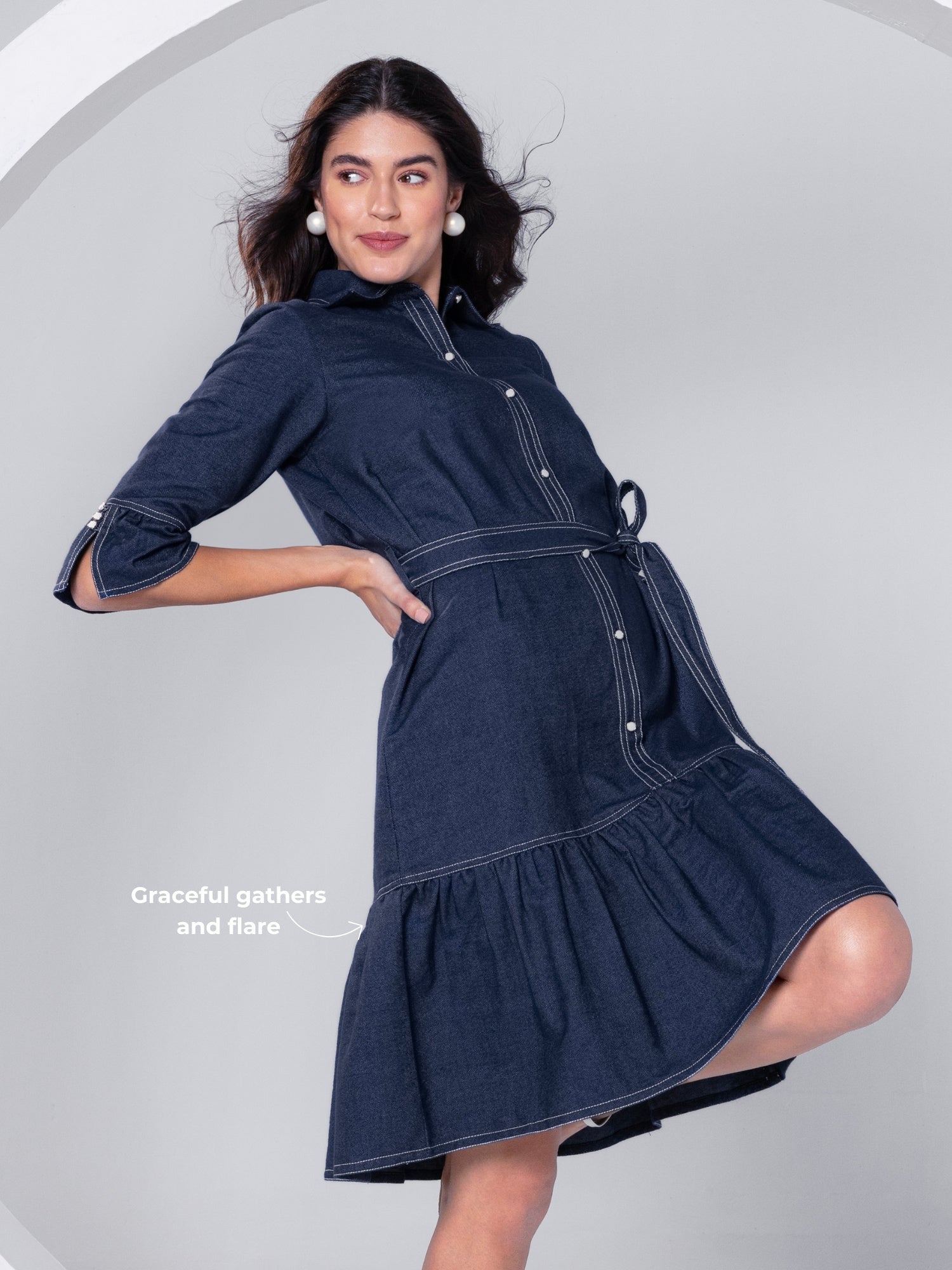 Denim Grace Mini Dress